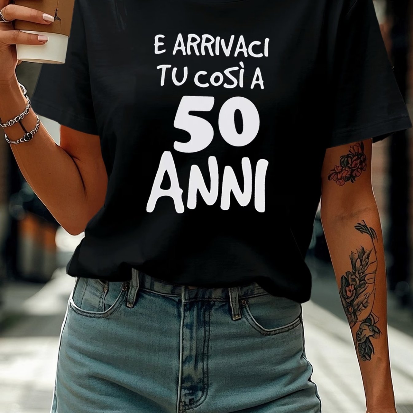 TEMU La T-shirt con slogan a tema compleanno "Arrivando anni" un e 癡 perfetta per un look casual. Un regalo elegante e per le vacanze, le uscite e le