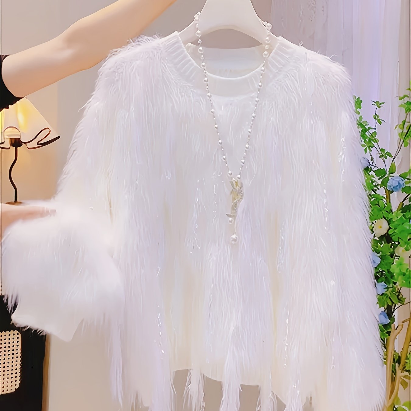 Image of 2024 New Autumn/winter Lazy Style Unique And Beautiful Soft And Fringe Sweater For Women, Korean Version Of Sweet Gentle Style Long Sleeve Pullover Sweater For Ladies, Fashionable Trendy Clothing