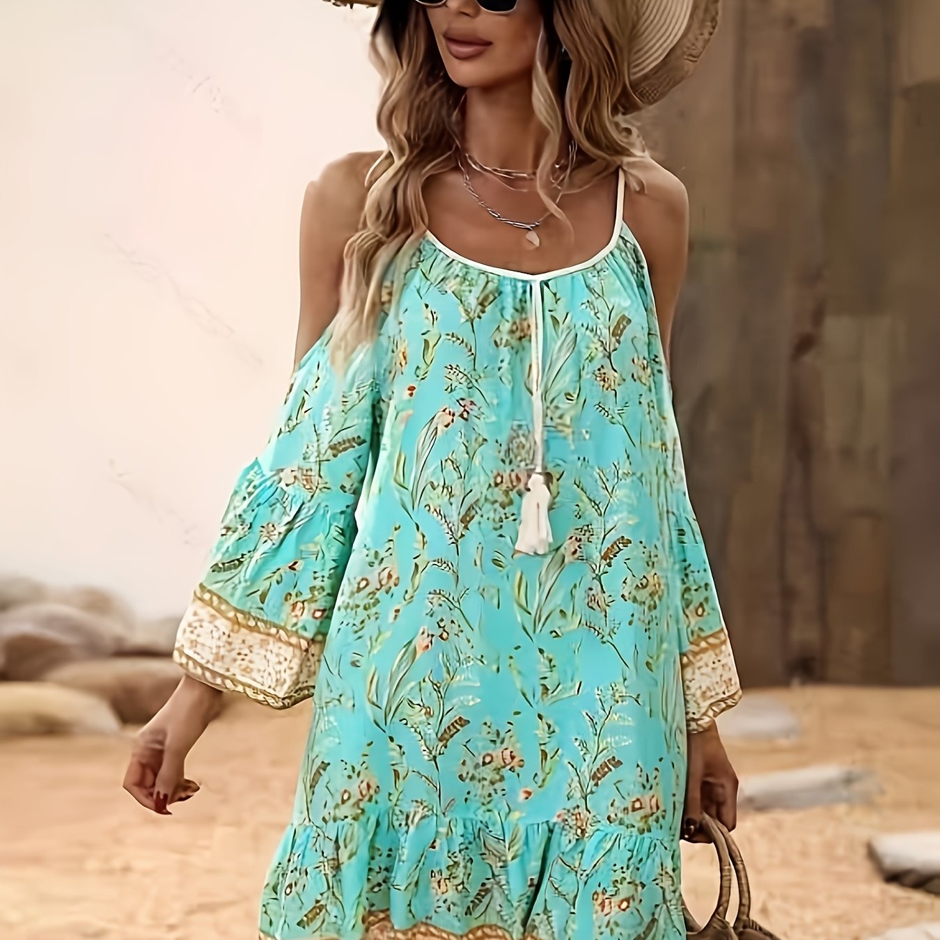 Women's Casual Dress, Placement Print Dress