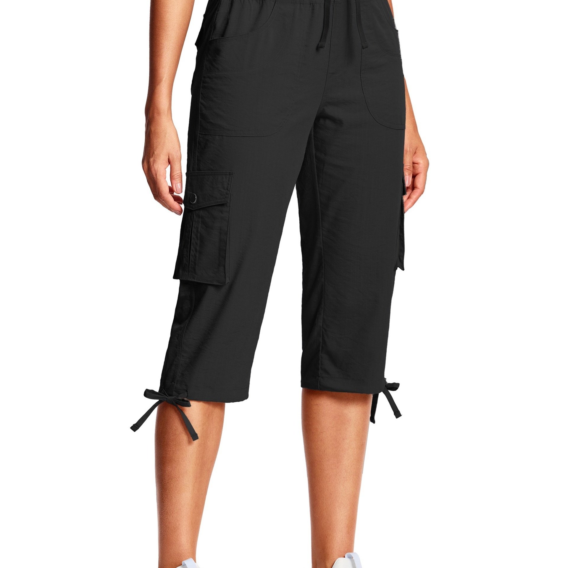 Image of 18" Capri Pants For Women Cargo Hiking Pants Lightweight Women's Capris With 6 Pockets Summer Casual Travel