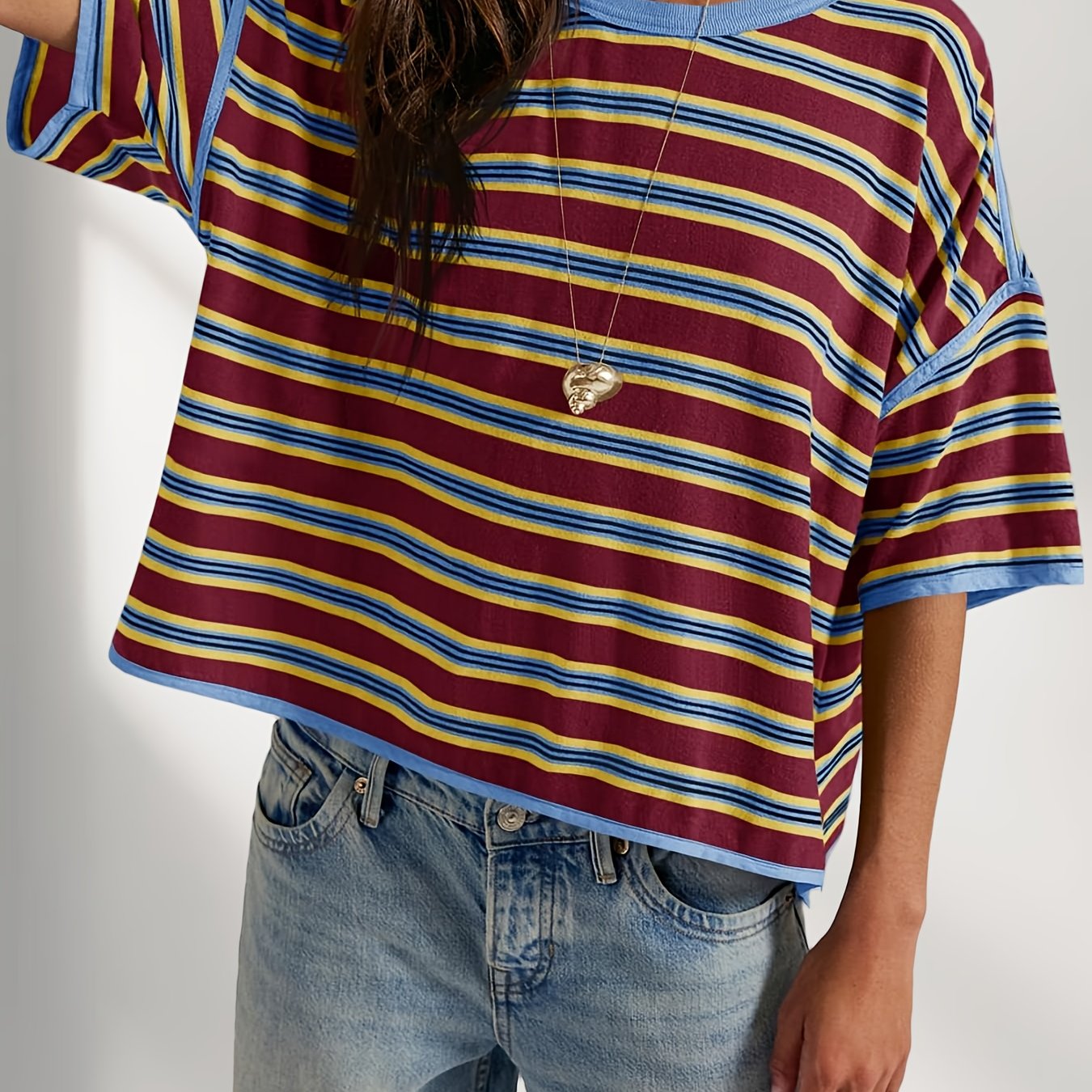 Womens Oversized Striped T-shirts
