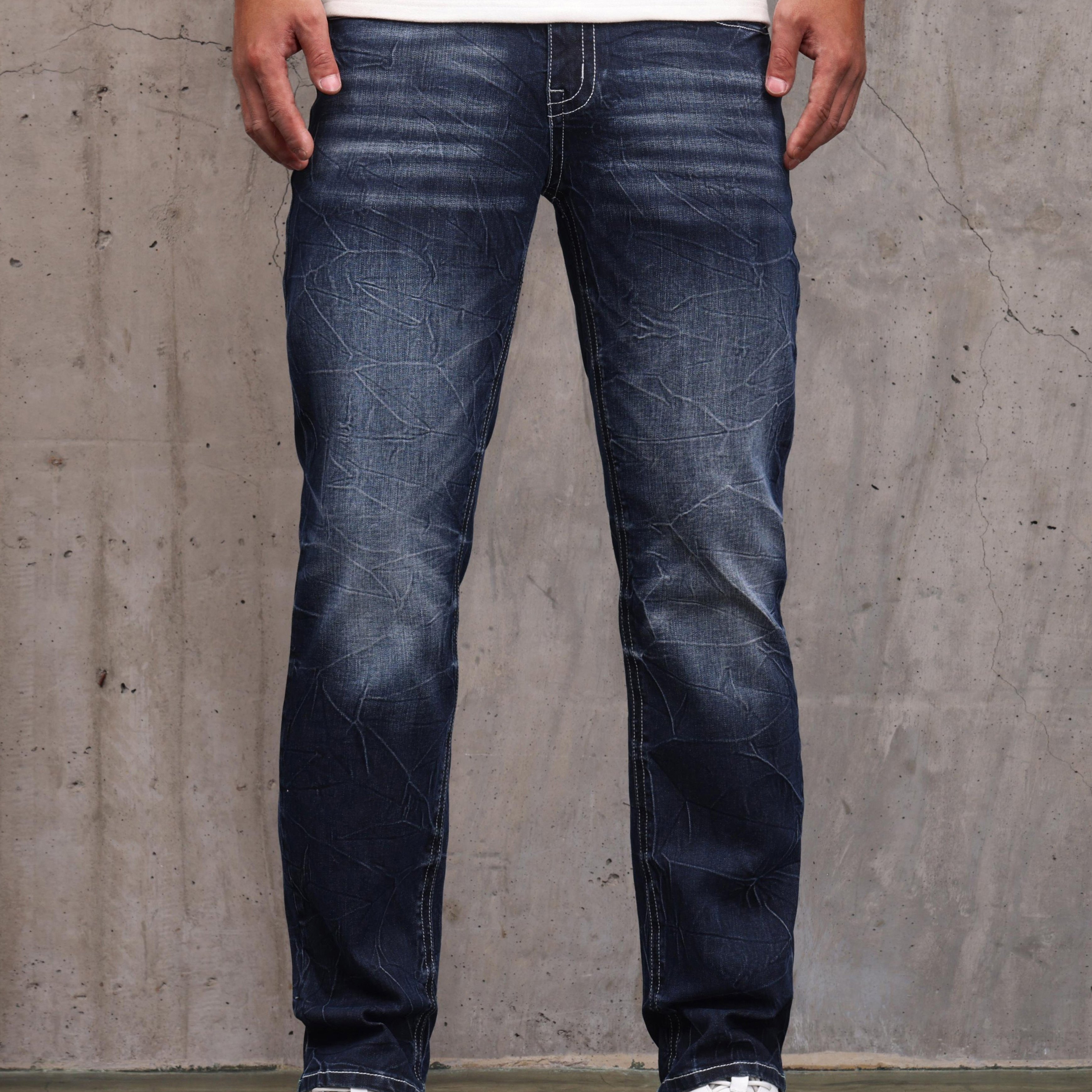 Men's Slim Fit Dark Stretch Jeans