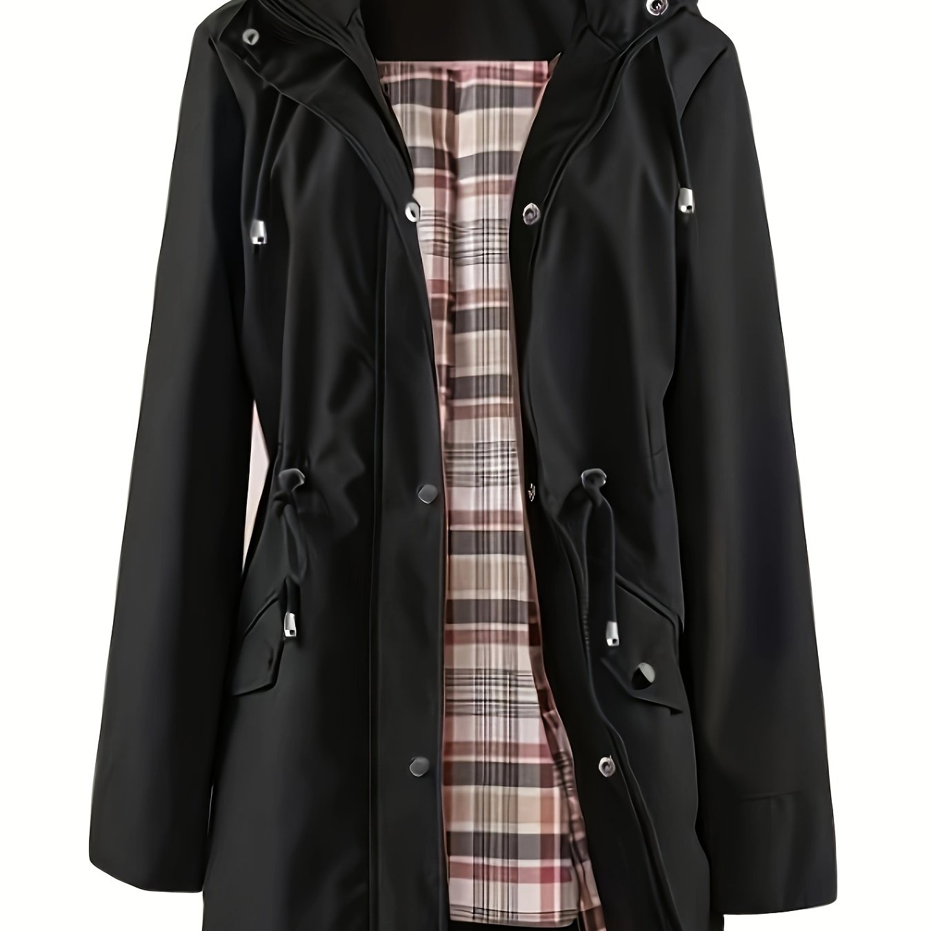 TEMU Plus Size Women's Lightweight Hooded Waistcoat