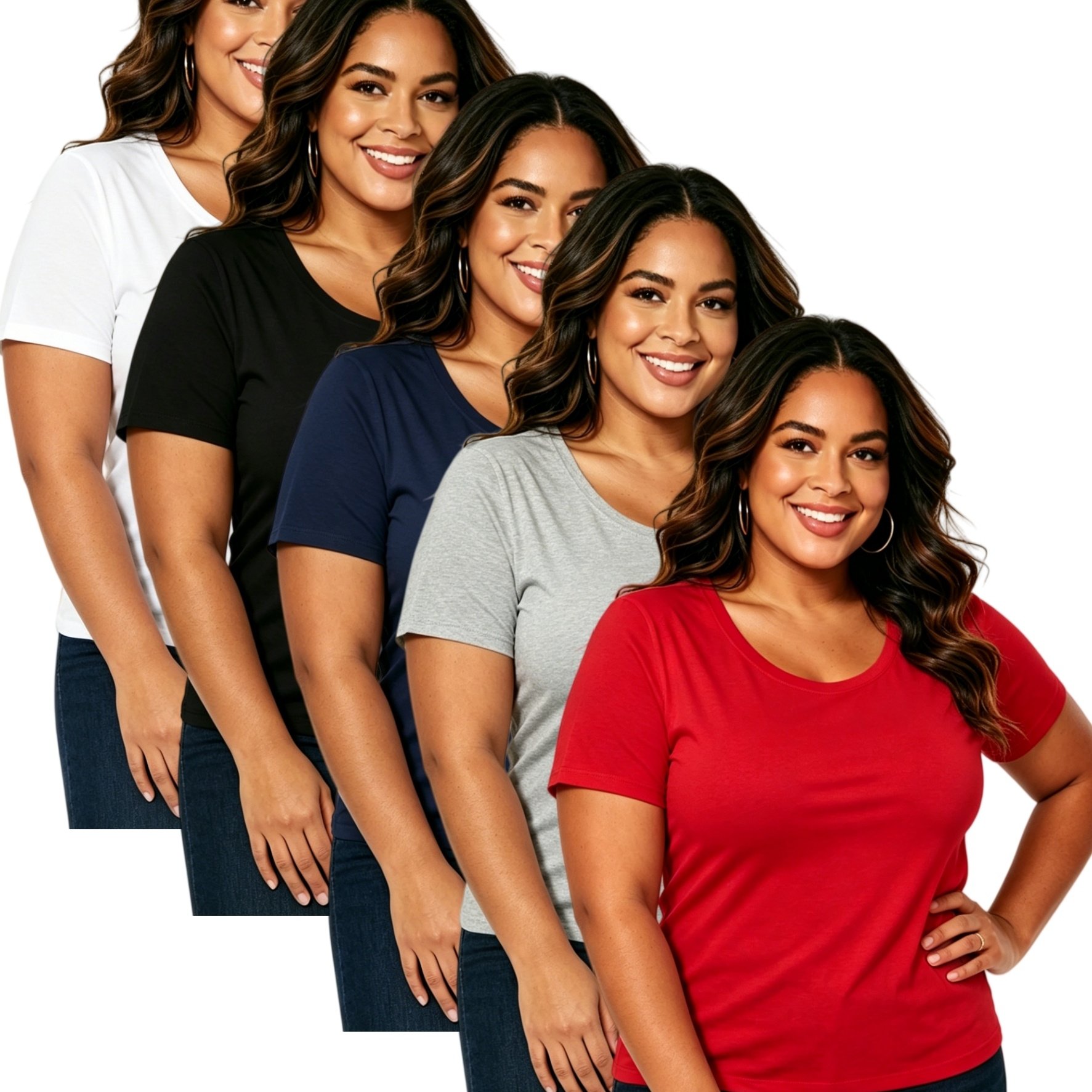 TEMU 5pcs Set Of Women's Plus-size Sports Tops, Quick-dry Short-sleeve Round-neck Running T-shirts, Cool-feel Outdoor Casual Sportswear, Loose Fit,