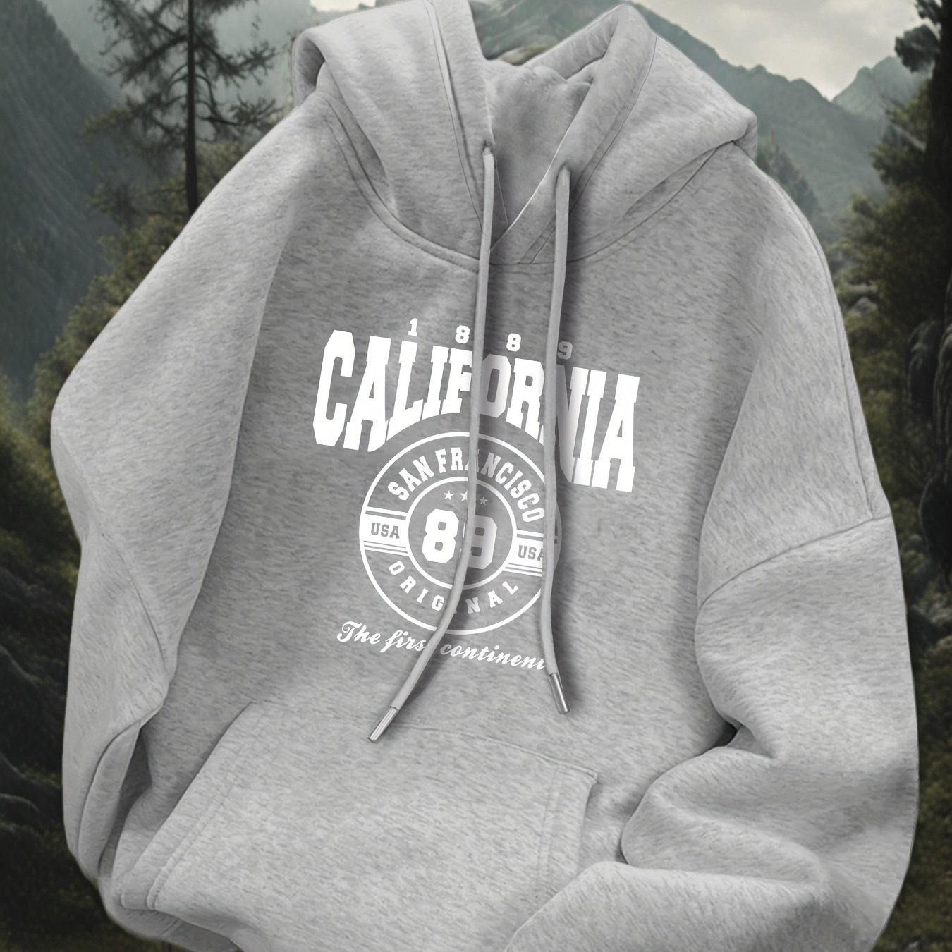 Image of A California San Francisco 1889 Trendy Hoodie Men's Hoodie High Quality Thick Premium Sweatshirt Autumn Winter Wear For Casual And Travel Gift For Who Love Adventure
