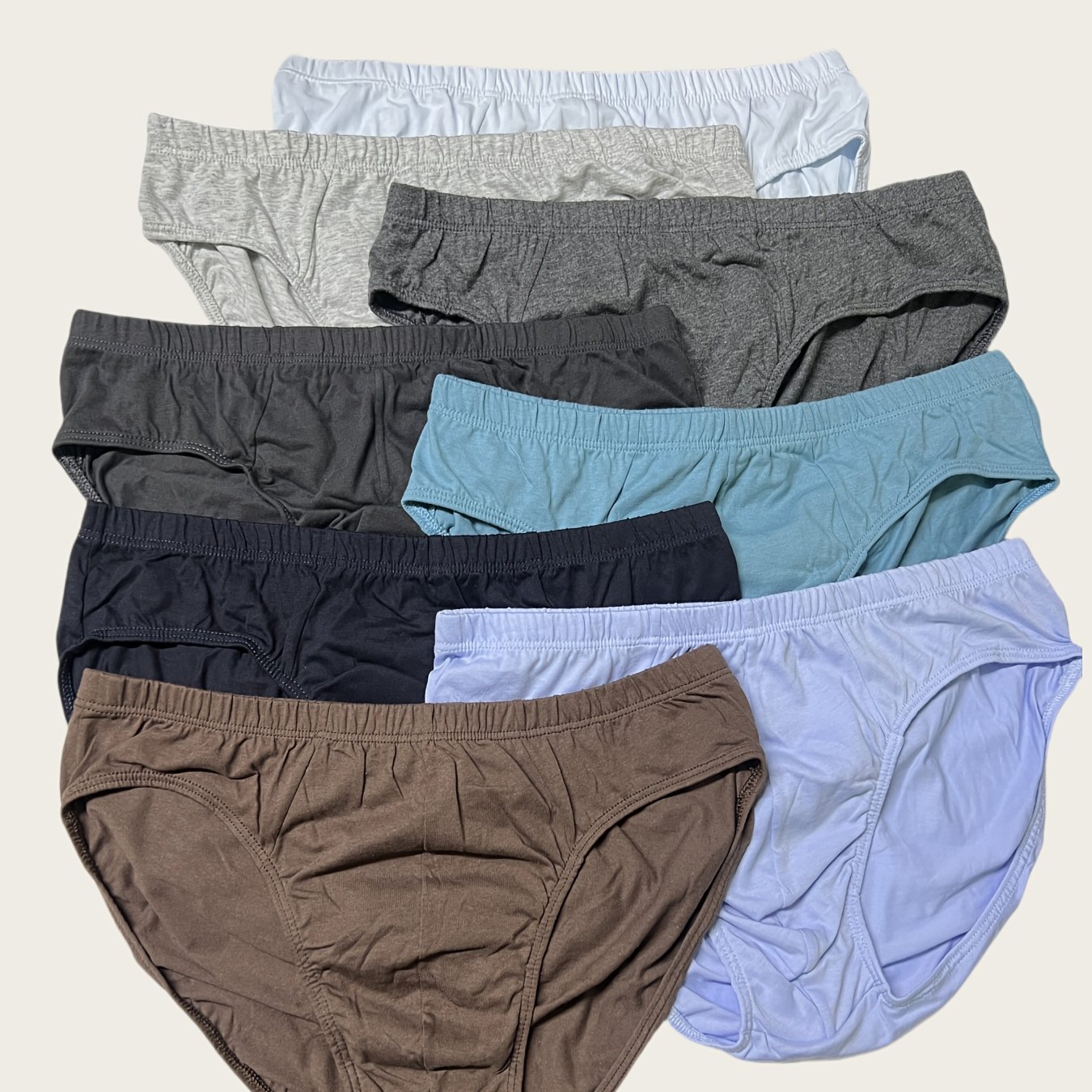 100% Cotton Underwear For Middle-aged And Elderly Men, Solid Color Triangle Briefs, Soft, Comfortable, High-stretch, Loose-fitting Boxer Briefs (3pcs, Colors ), Dad Underwear, Gift For Father