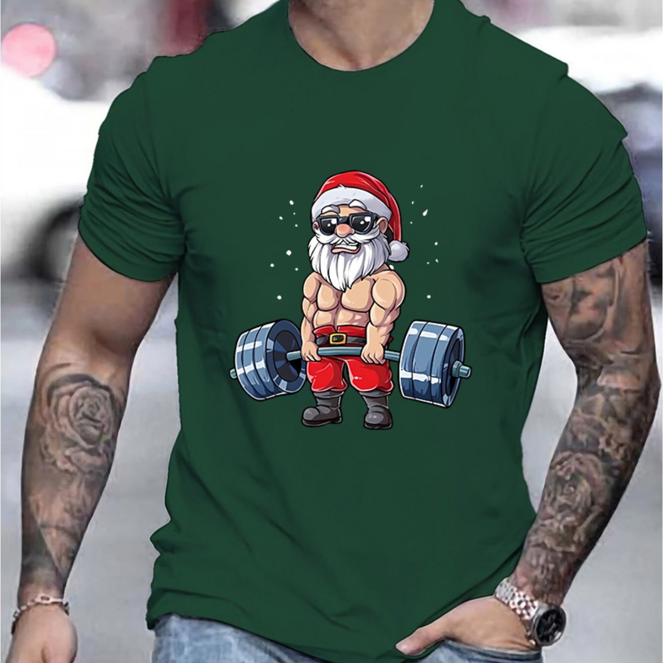 TEMU Men's Casual Stylish Round Neck Patterned Short Sleeve T-shirt