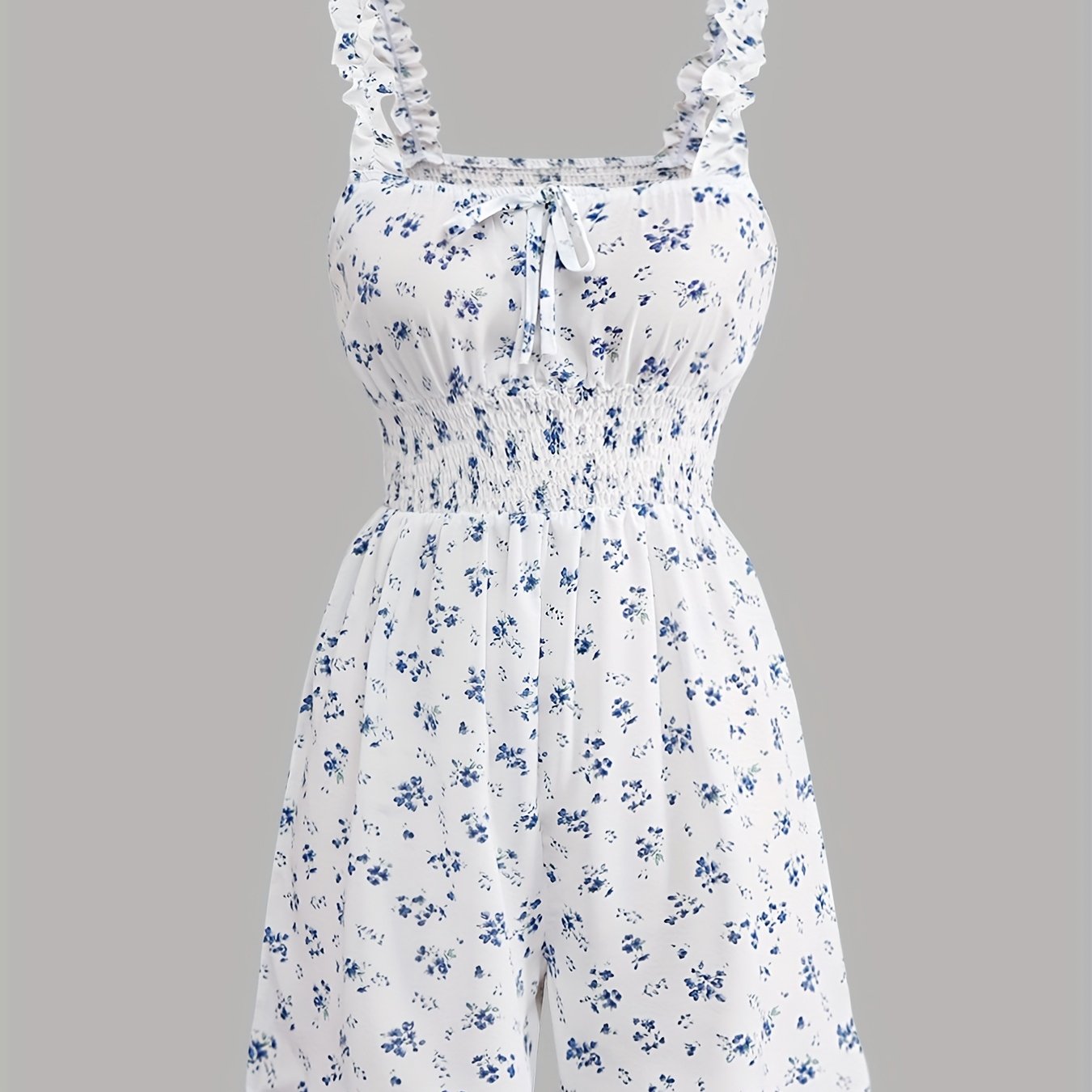 Spring Summer Lace Floral Overalls Short Shorts
