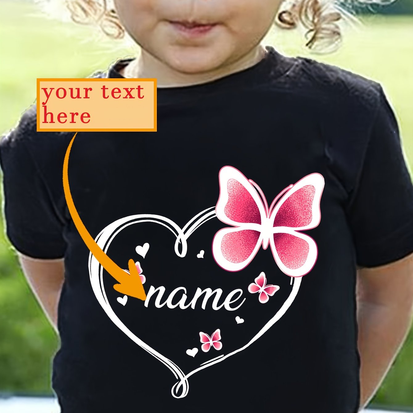 Custom Model Dztx0039 Name Personalized Name Heart Print T-shirt