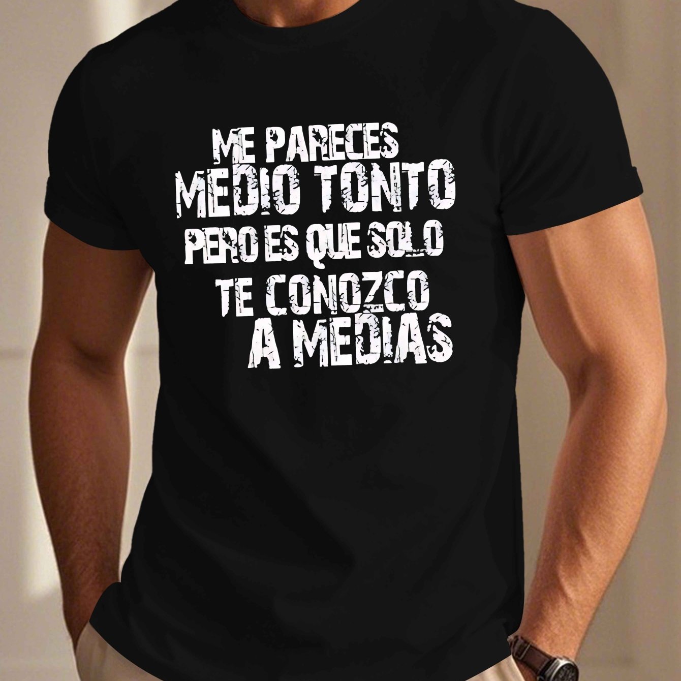 TEMU Camiseta de Manga Corta para Hombres - Top en Español