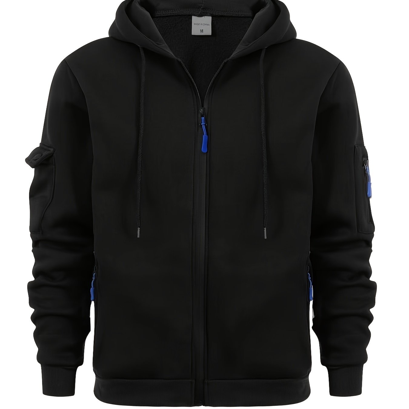 TEMU 's Casual Sports Cardigan Hoodie, Multi, Multi-zipper Design Hoodie