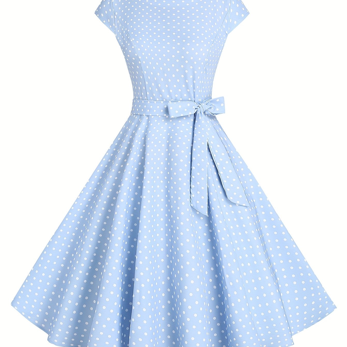 TEMU Women's 60s Vintage Sleeveless Flared Dress Ns702