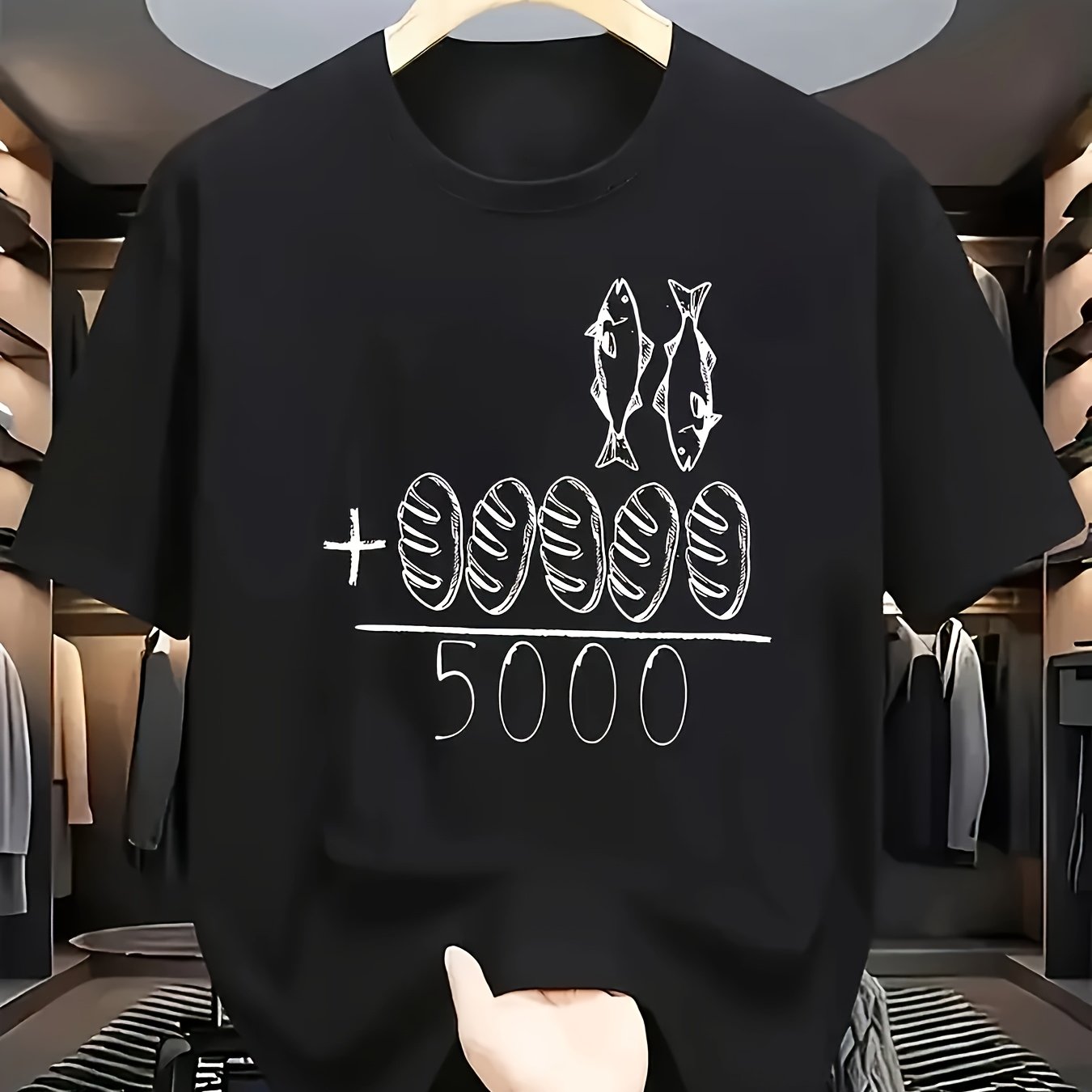 TEMU Men's Fashion 2025 Print T-shirt