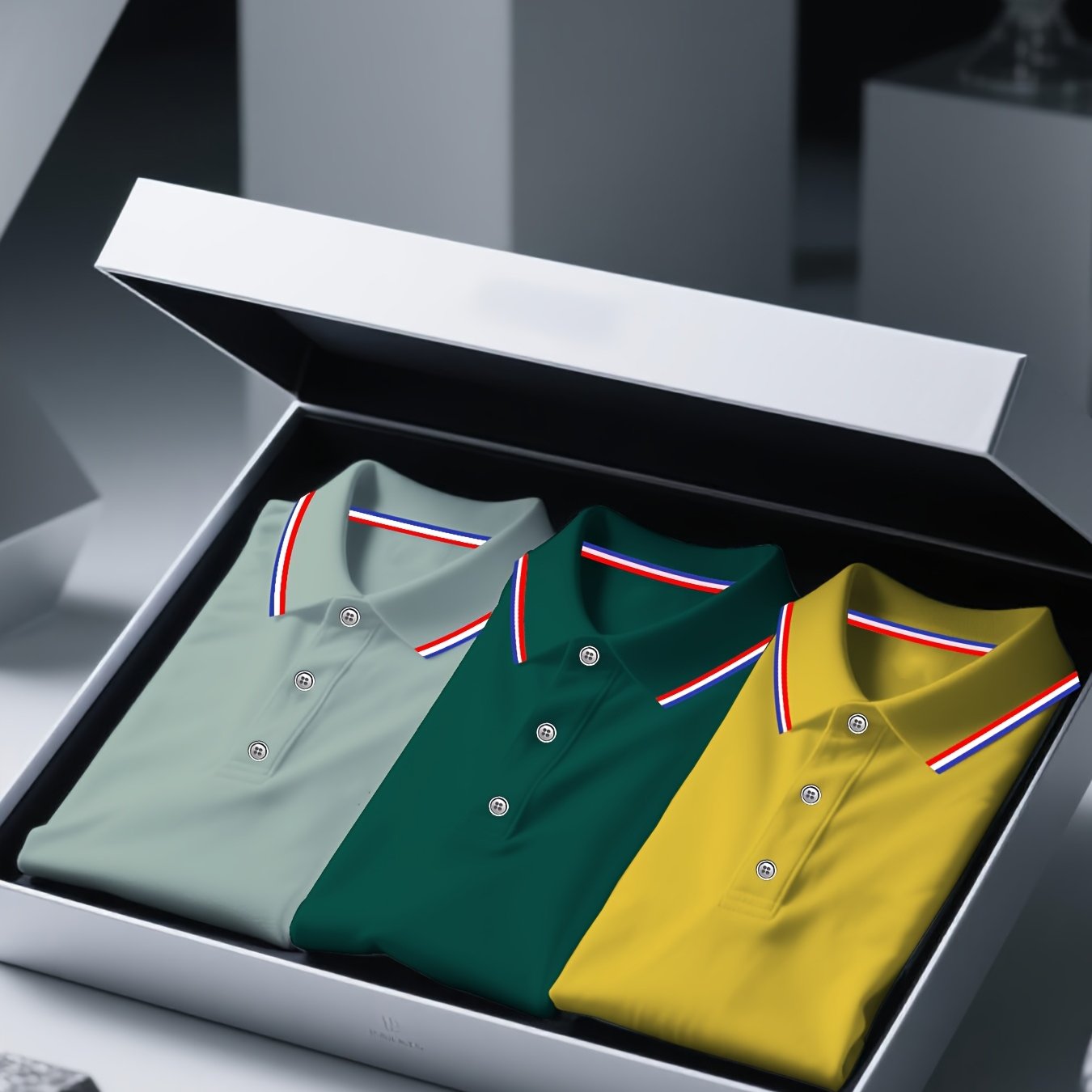 TEMU A Set Of 3 Stylish Short-sleeve Shirts For Men, Featuring Collar Design, Simple And Elegant, Lightweight And Comfortable, Breathable And Skin-friendly.