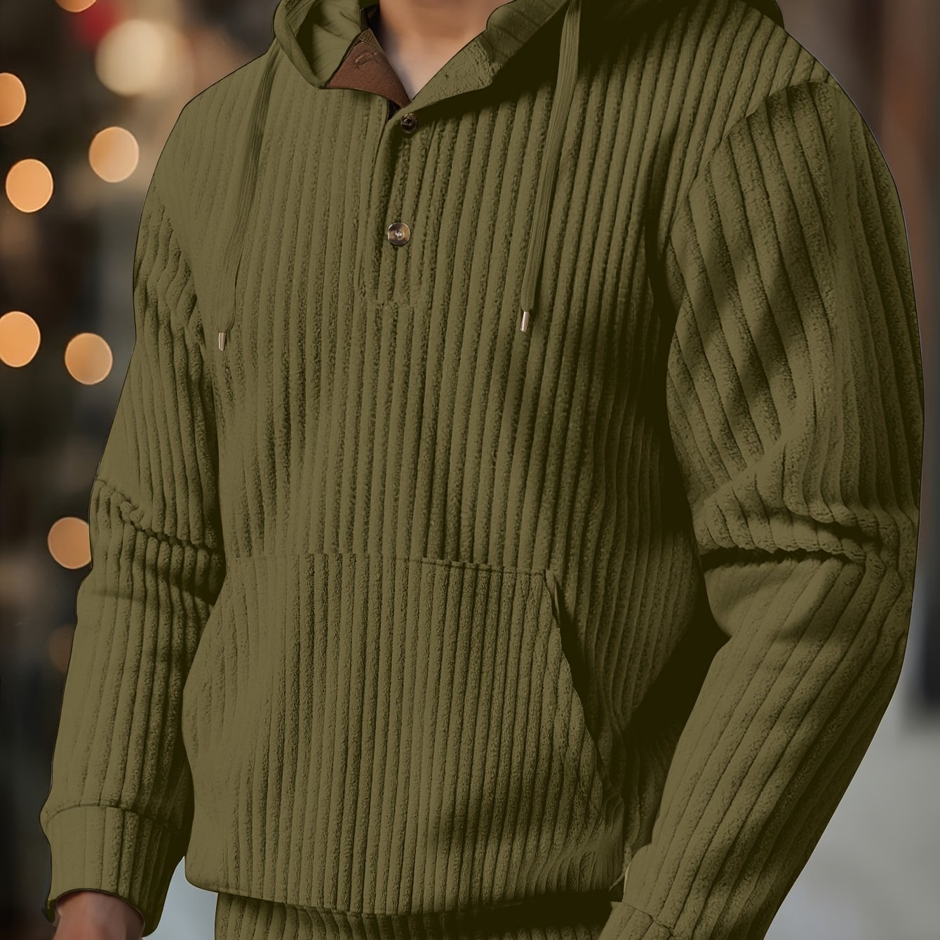TEMU ROYALBOY Printemps Cadeau de Noël pour Homme Sweat à Capuche Texturé de Couleur Unie Décontracté pour Automne/Hiver, Vêtements pour Homme, Idées