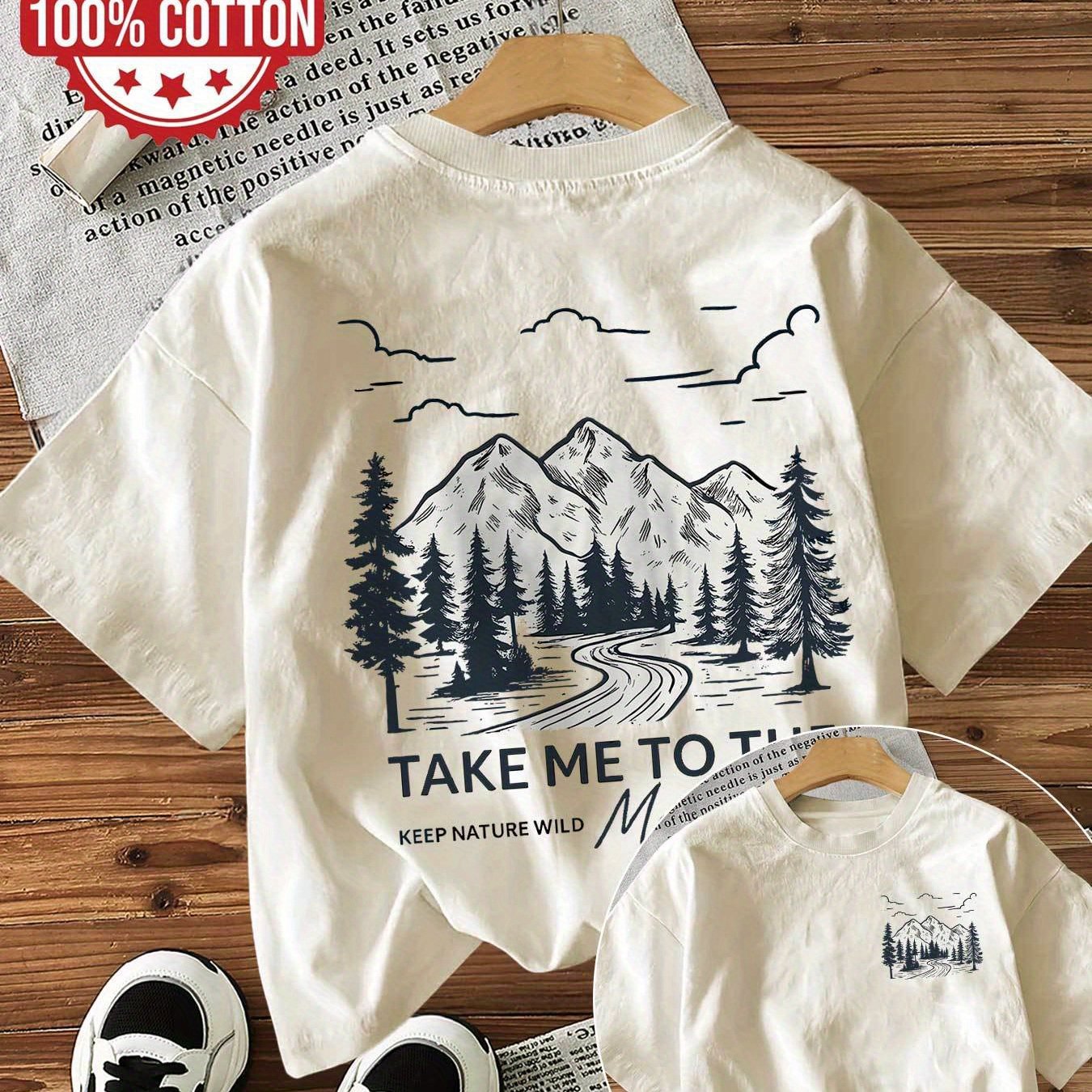 Graphic Print T-shirt, Short Sleeve Crew Neck Casual Top For Summer And Spring, Women's Clothing