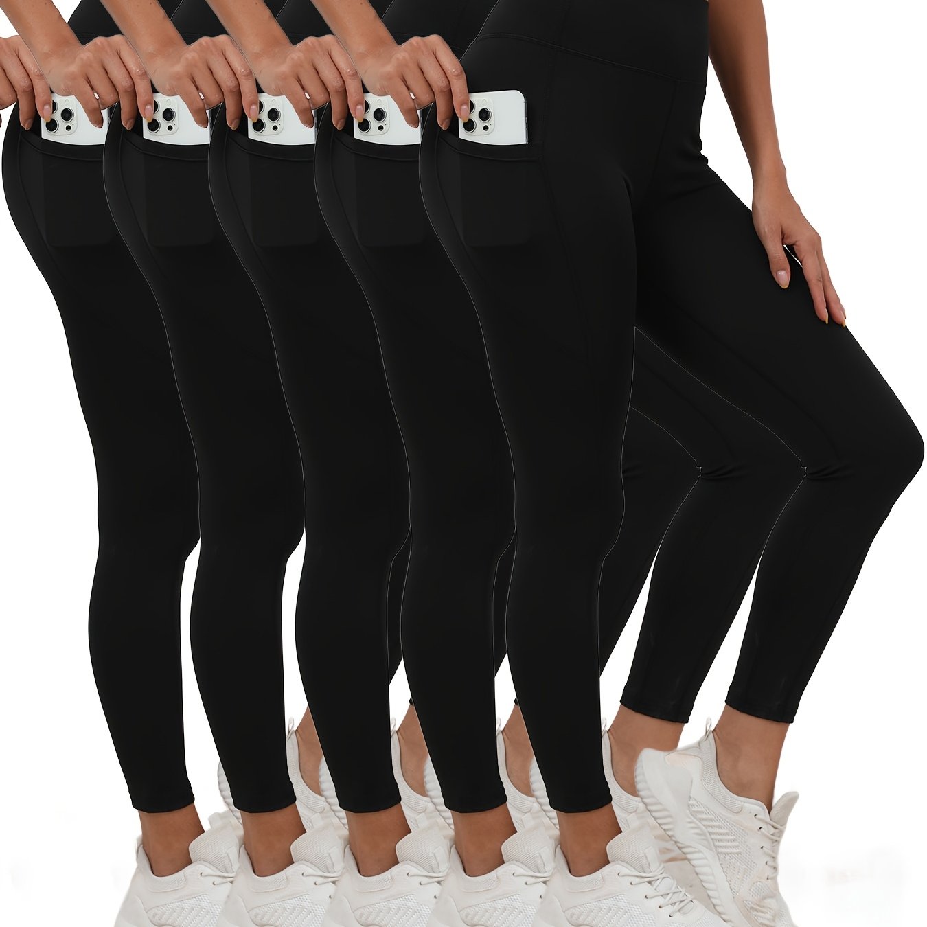 Image of 5pcs Set Of Autumn And Winter Women's Yoga Pants, 9- Leggings, Make You More Beautiful And Shape Your