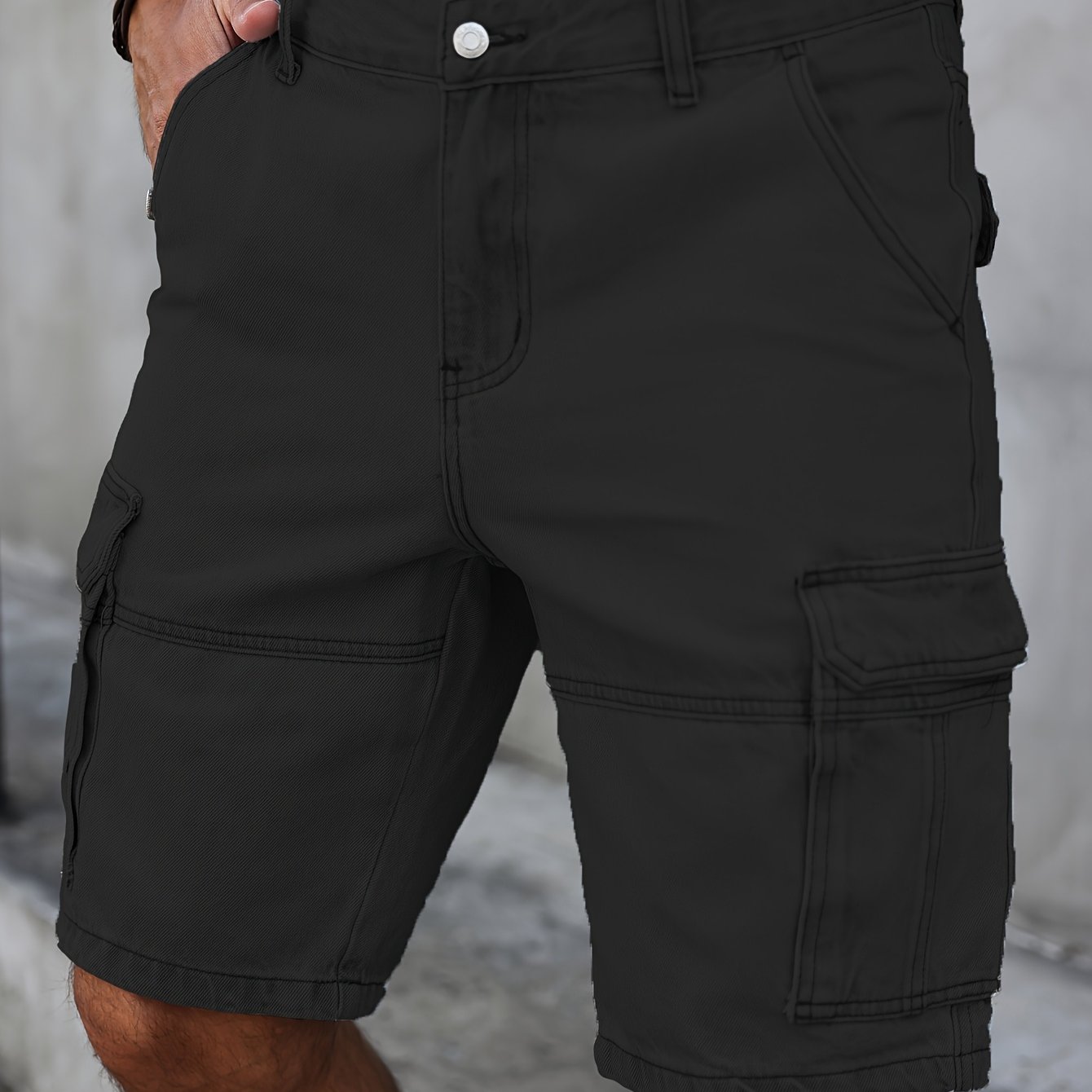 Men's Denim Multi-pocket Shorts