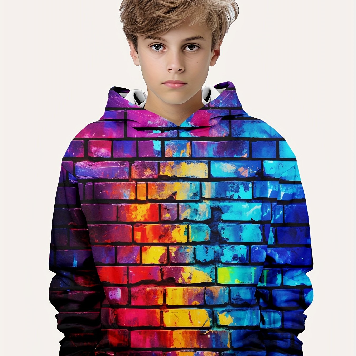 Kids Drippy sodium Rainbow Hoodie