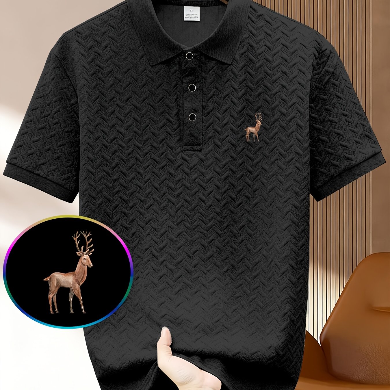 TEMU 1pc Of Men's Clothing, 2026 Jacquard Shirt, Essential For Summer, With Good And . Ideal For Fitness And Sports Enthusiasts, Suitable For Outdoor