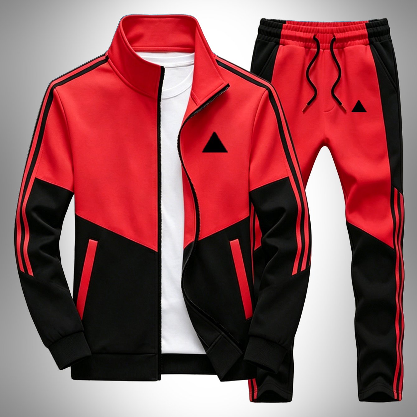 2pcs Set, Men's Casual Sports Stand Collar Jacket And Pants Combo: Ideal For Gifting On Any Occasion, Unisex Design
