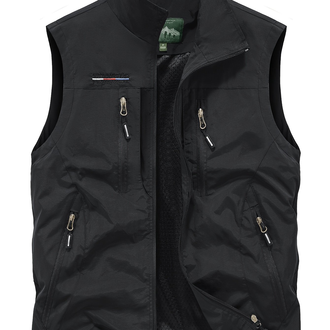 TEMU 2025 New Multi-pocket Men's Fishing Vest, Outdoor Hiking Solid Color Men's Vest, Men's Vest