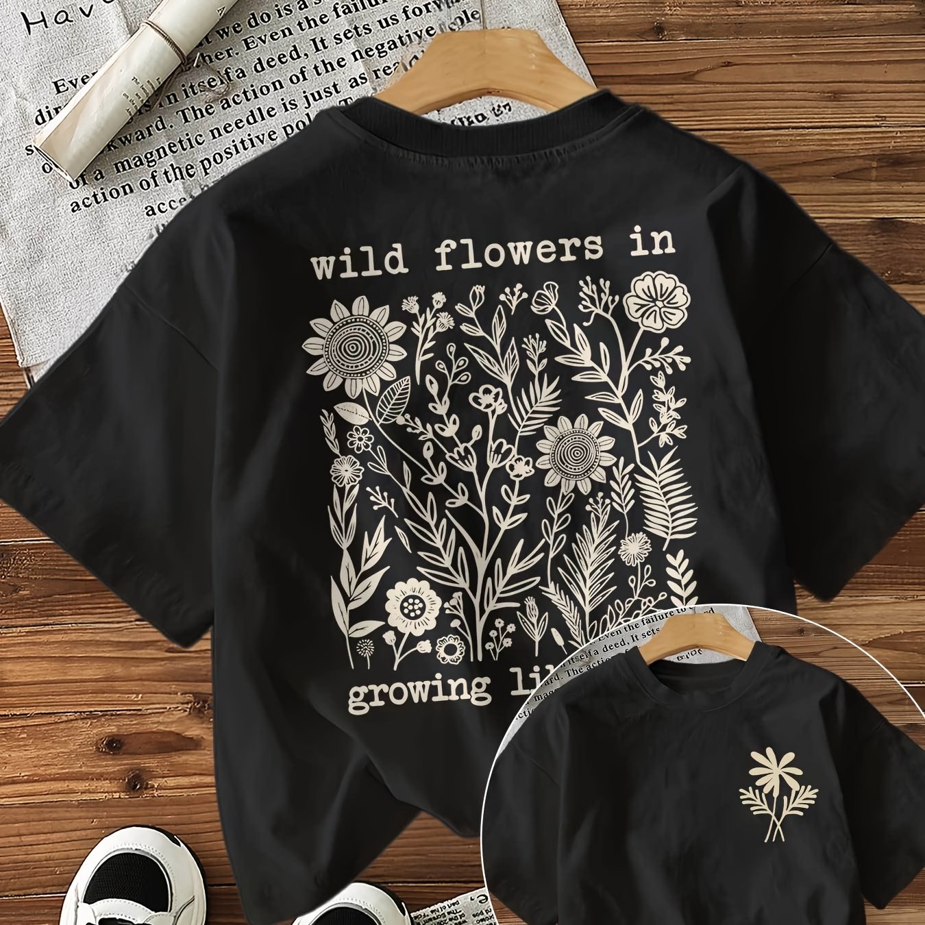 Graphic Print T-shirt, Short Sleeve Crew Neck Casual Top For Summer And Spring, Women's Clothing