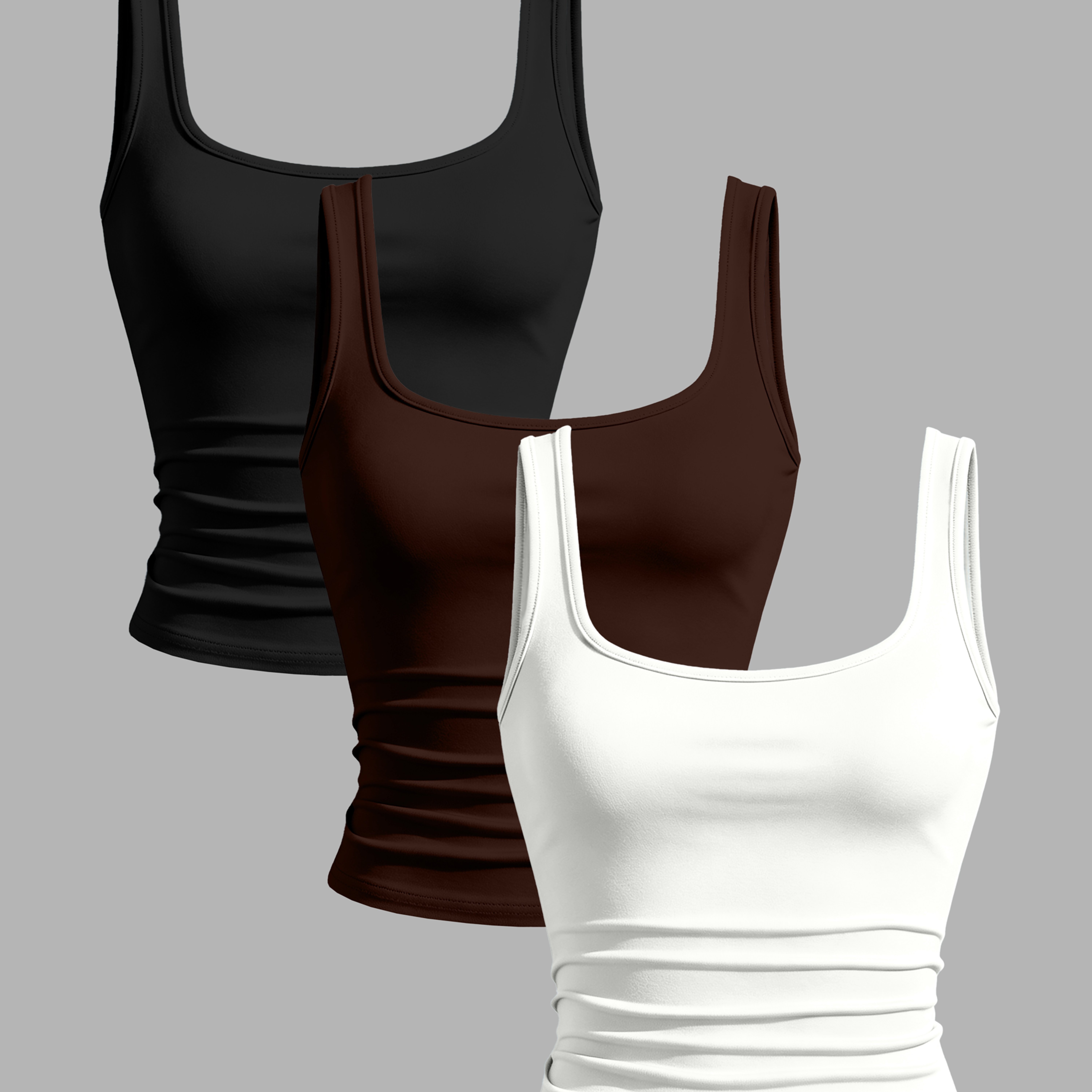TEMU 3pcs Set, New Women's Fashion Sexy Trendy Multicolor Edge Vest, Suitable For Spring Summer Fall