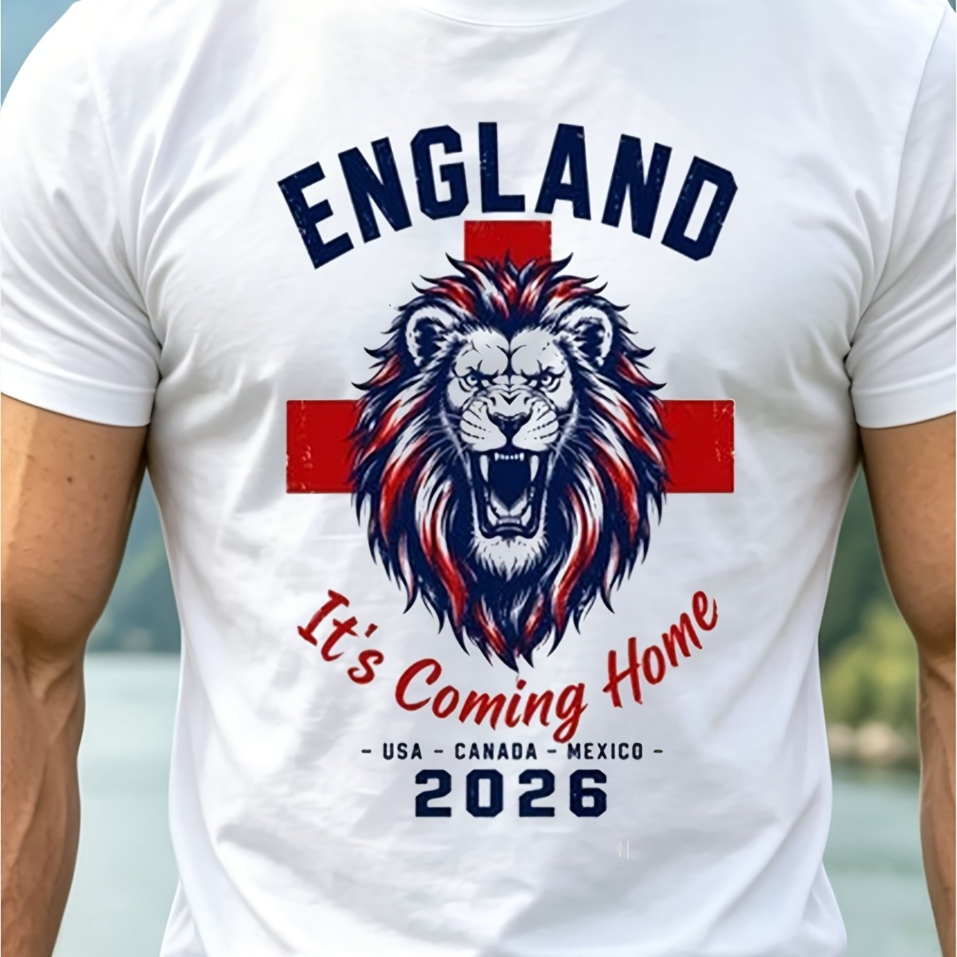 England White Unisex Football T Shirt 2026 Soccer Fan Mens Womens T-shirt Tee Of 2 Outdoor Leisure Breathable