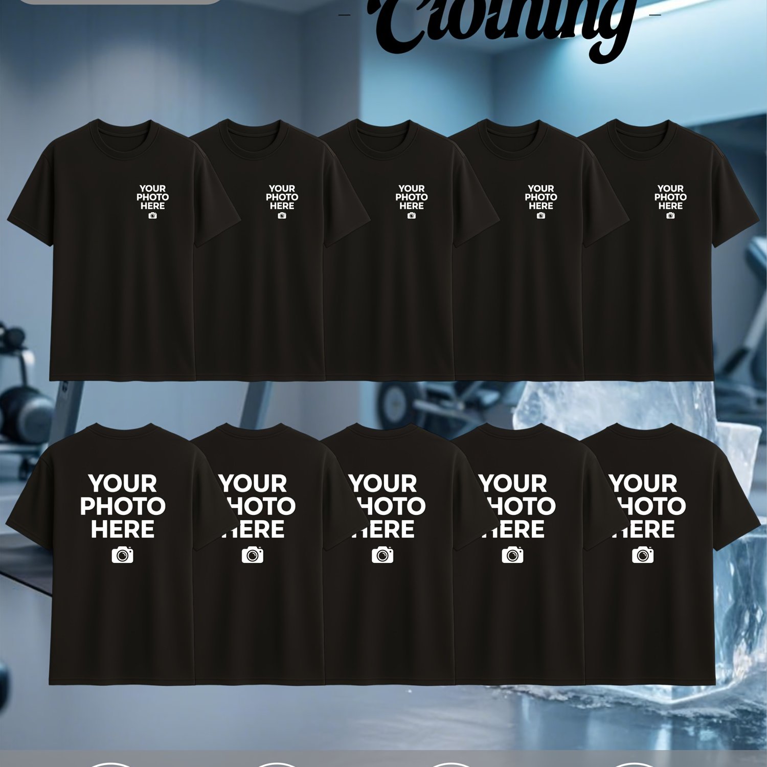 Men' T-shirts 5pcs Set Customizable Logo Patterns On Chest And Back Lightweight Breathable Moisture-wicking Quick-drying Comfortable Sweat-wicking Ideal For Running Dancing Swimming And