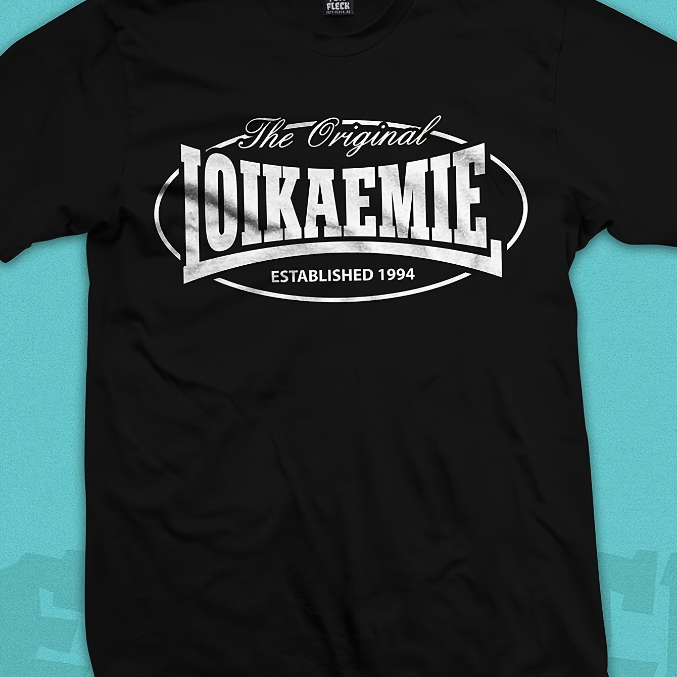 Image of Men's Short Sleeve Black Loikaemie Band Logo Punk T-shirt For Music Fans Concerts Streetwear Casual Daily Apparel