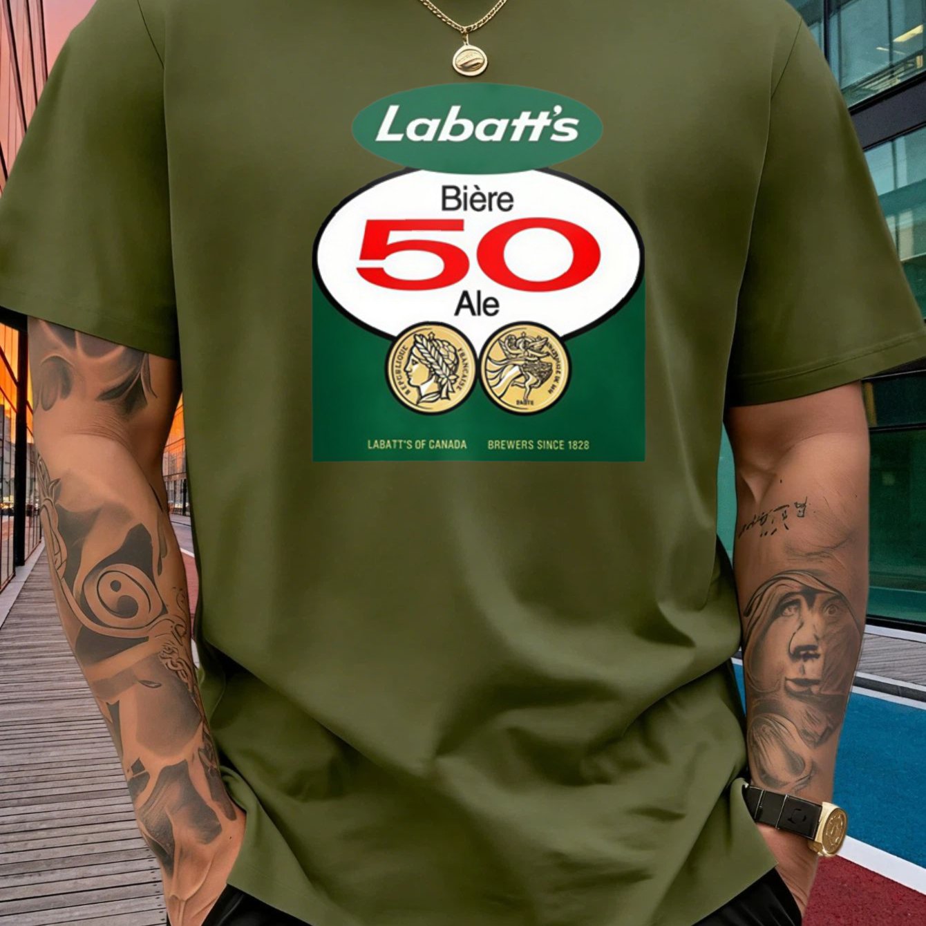TEMU T-shirt Homme 'S Bière 50 Ale T-shirt Tendance Loisirs Style T-shirt Manches Courtes Design Tendance