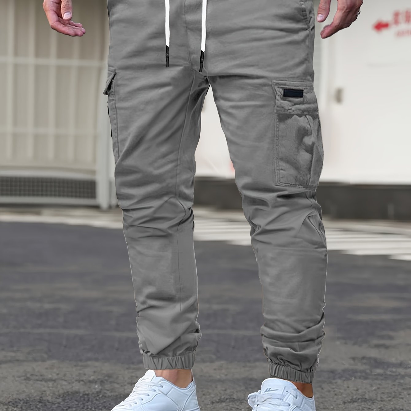 Men' Front-tie Pocket Cargo Pants, For Casual Daily Wear, Suitable As A Holiday Or Birthday Gift For