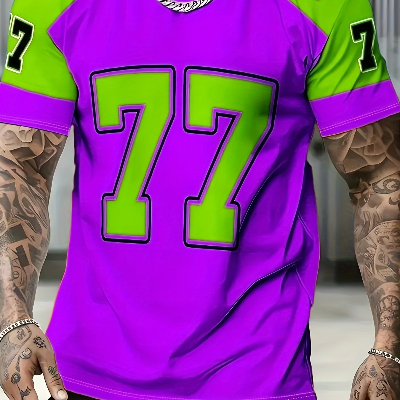 TEMU Men's Summer Print T-shirt