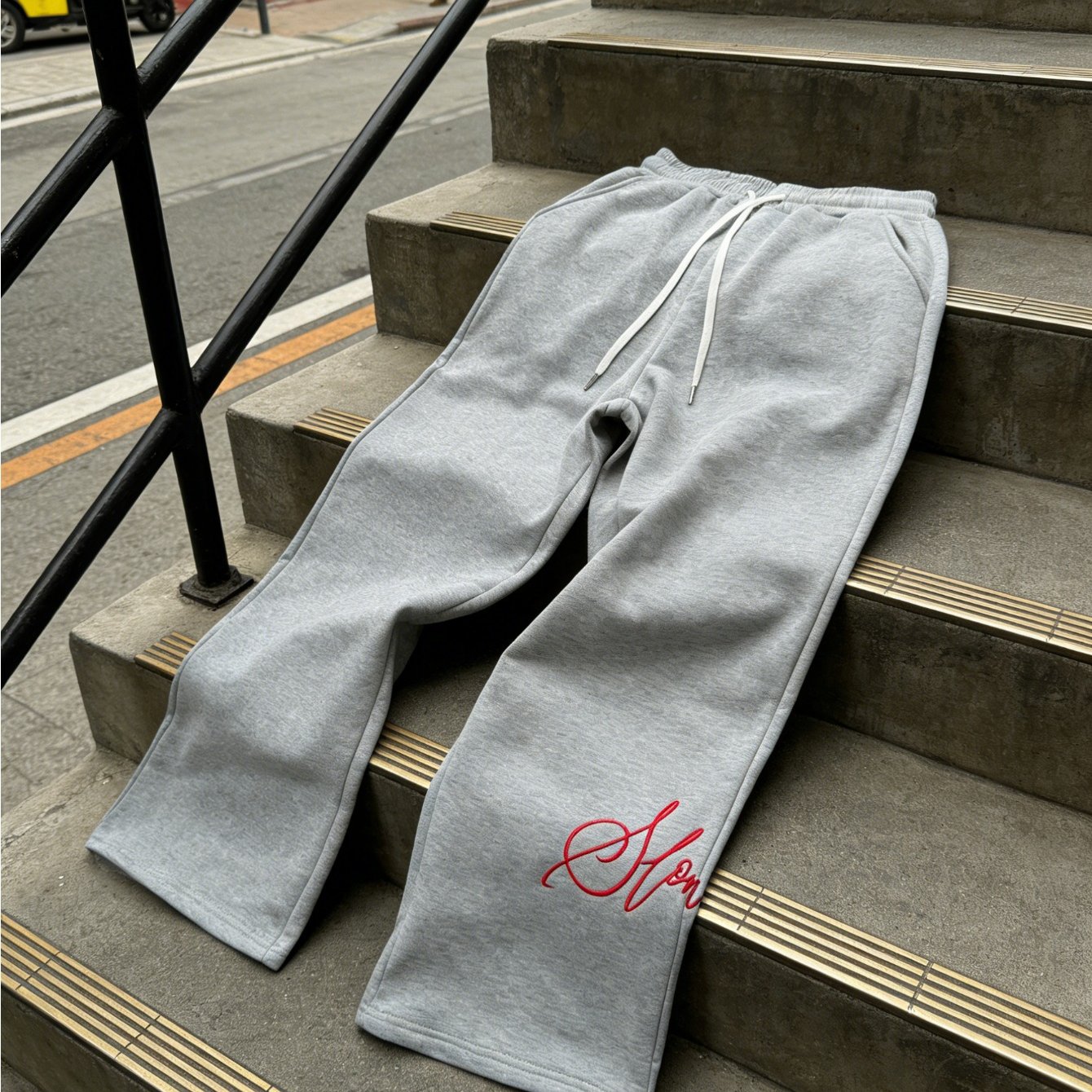 TEMU Wide-leg Loose Fit Drawstring Jogger Pants With Embellished - Slimming Oversized Trousers Suitable For Daily Outfits, Machine Washable Casual