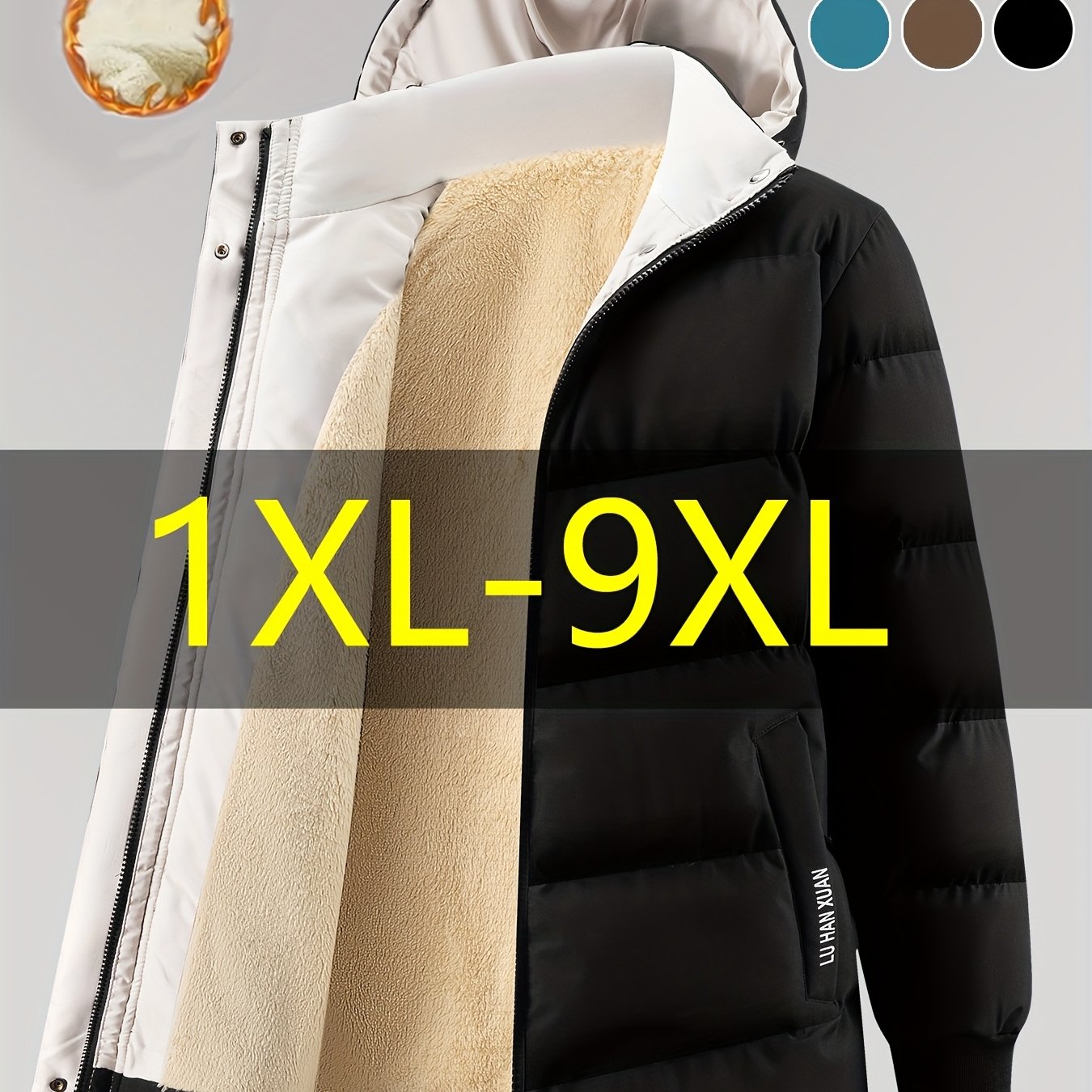 Plus Size Women's Hooded Solid Fleece Jacket