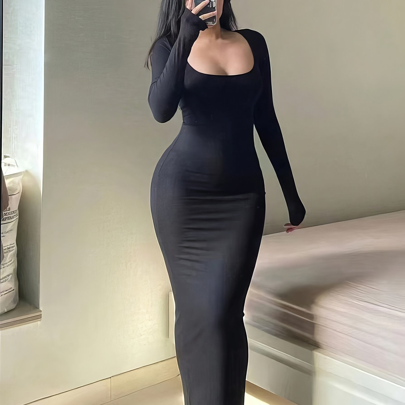 Ladies' Dress, Long-sleeved, Sexy And Hot Long Gown