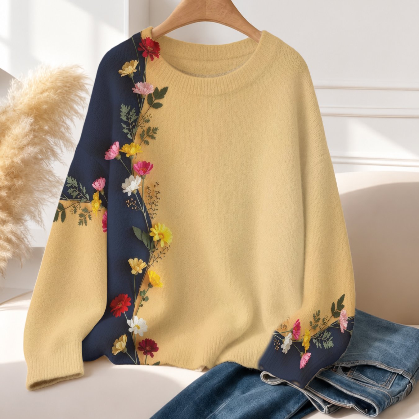 TEMU 1pc Women's Autumn Winter All-match Apricot Round Neck Sweater Gentle Whitening Non-picky Body Type Suitable For Daily Casual Multiple Wear Easy