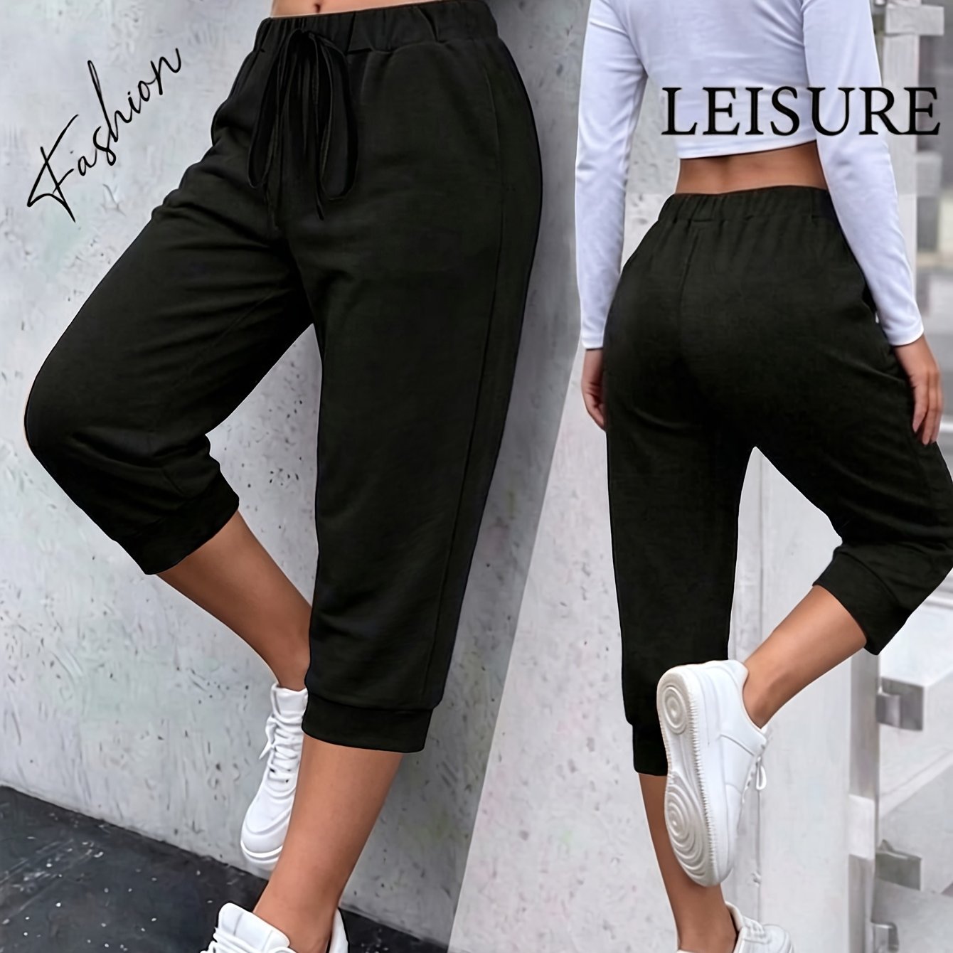 TEMU Street Style Sweatpants Women's Loose Casual Pants
