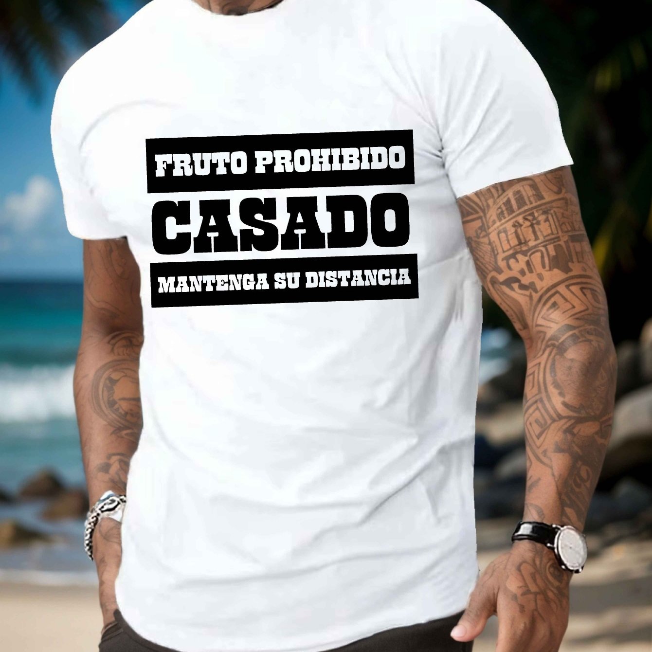 TEMU Camiseta de Manga Corta para Hombres - Top