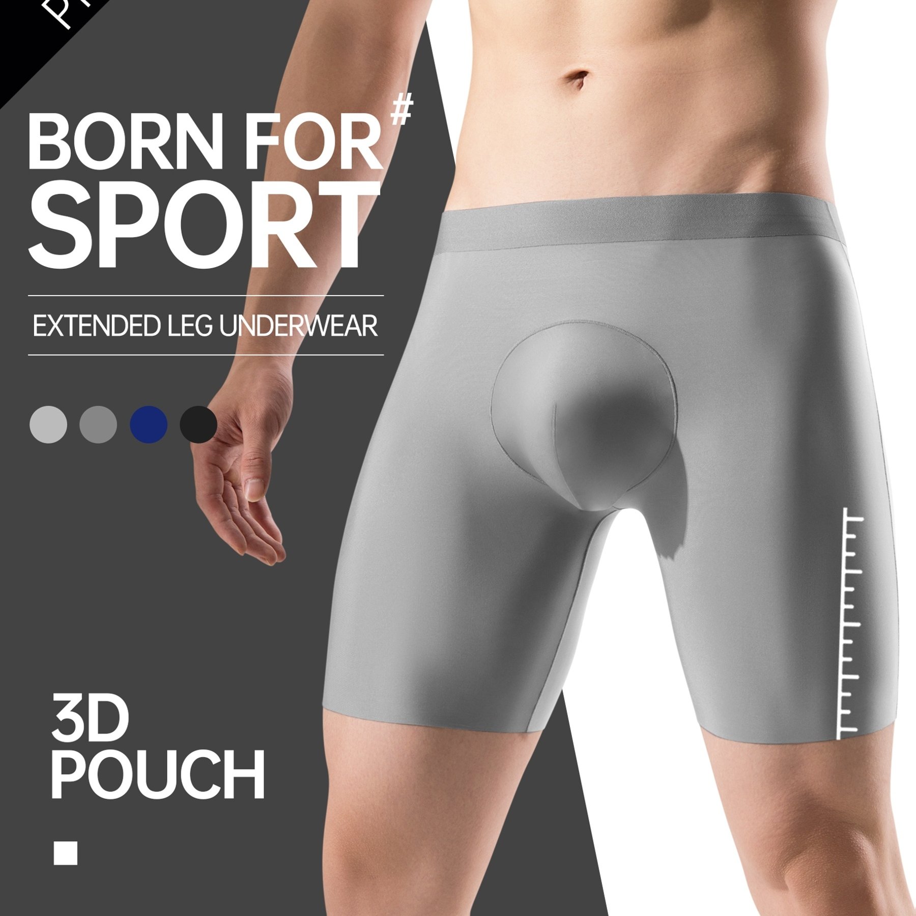 TEMU 1pc-summer -thin Seamless Men's Long Briefs Sports Breathable Large Pouch Anti-friction Leg Underwear Quick-dry Lightweight Trace-free Solid