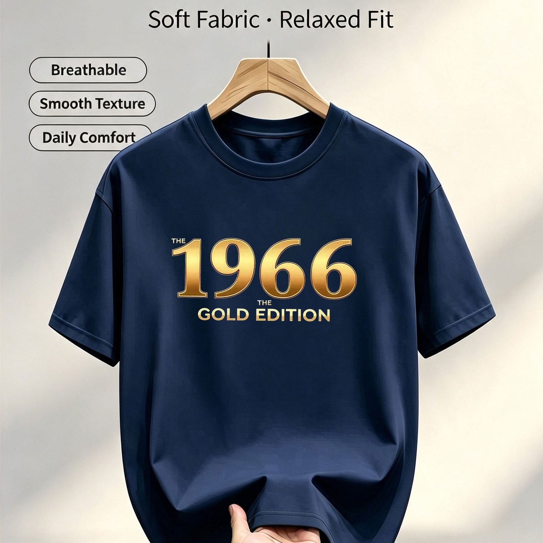 TEMU Men's Casual Short Sleeve T-shirt, New Arrival Round Neck Polyester Top, Machine Washable, Ideal For Summer Outdoor Activities, Summer Casual