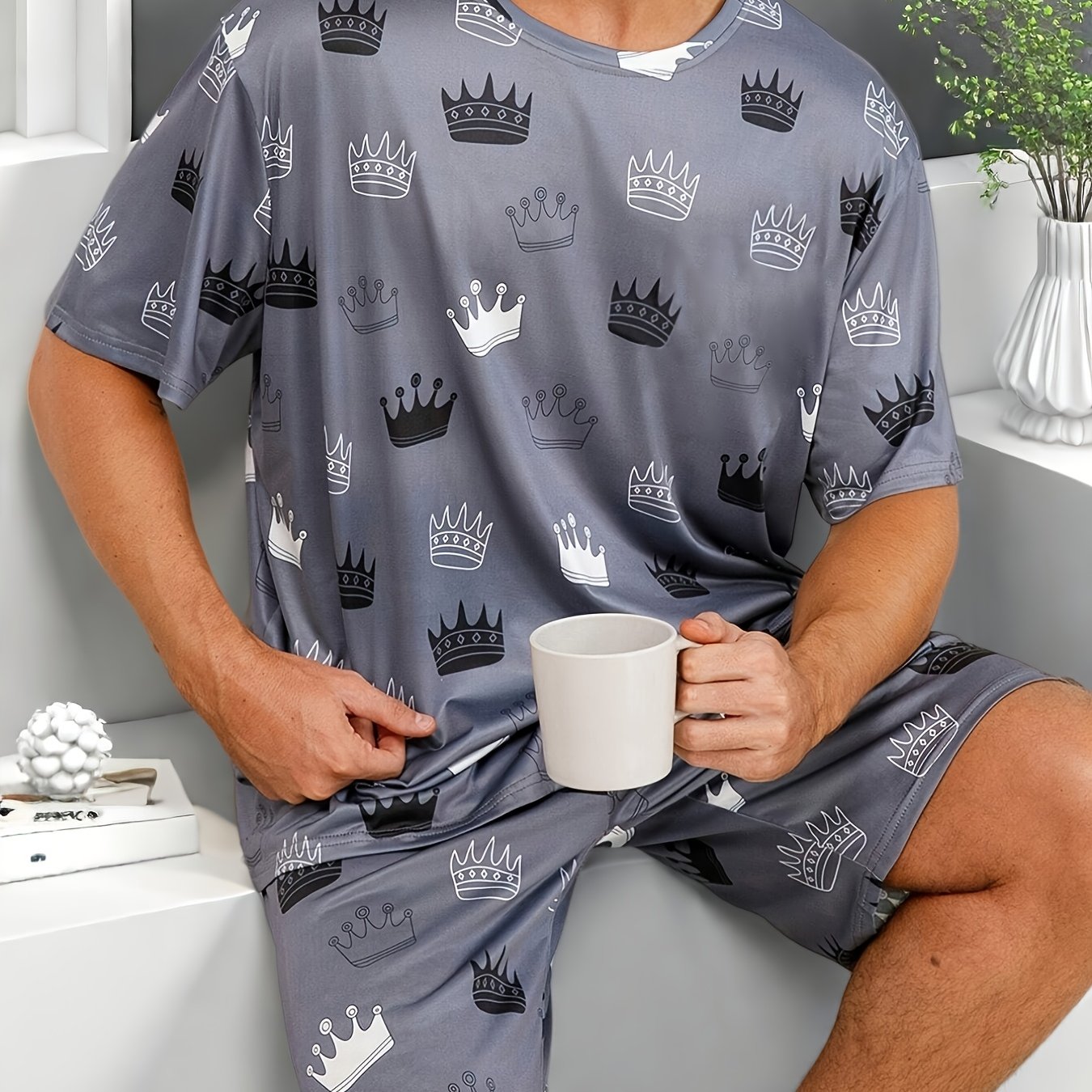 Men' Print Pajama Set