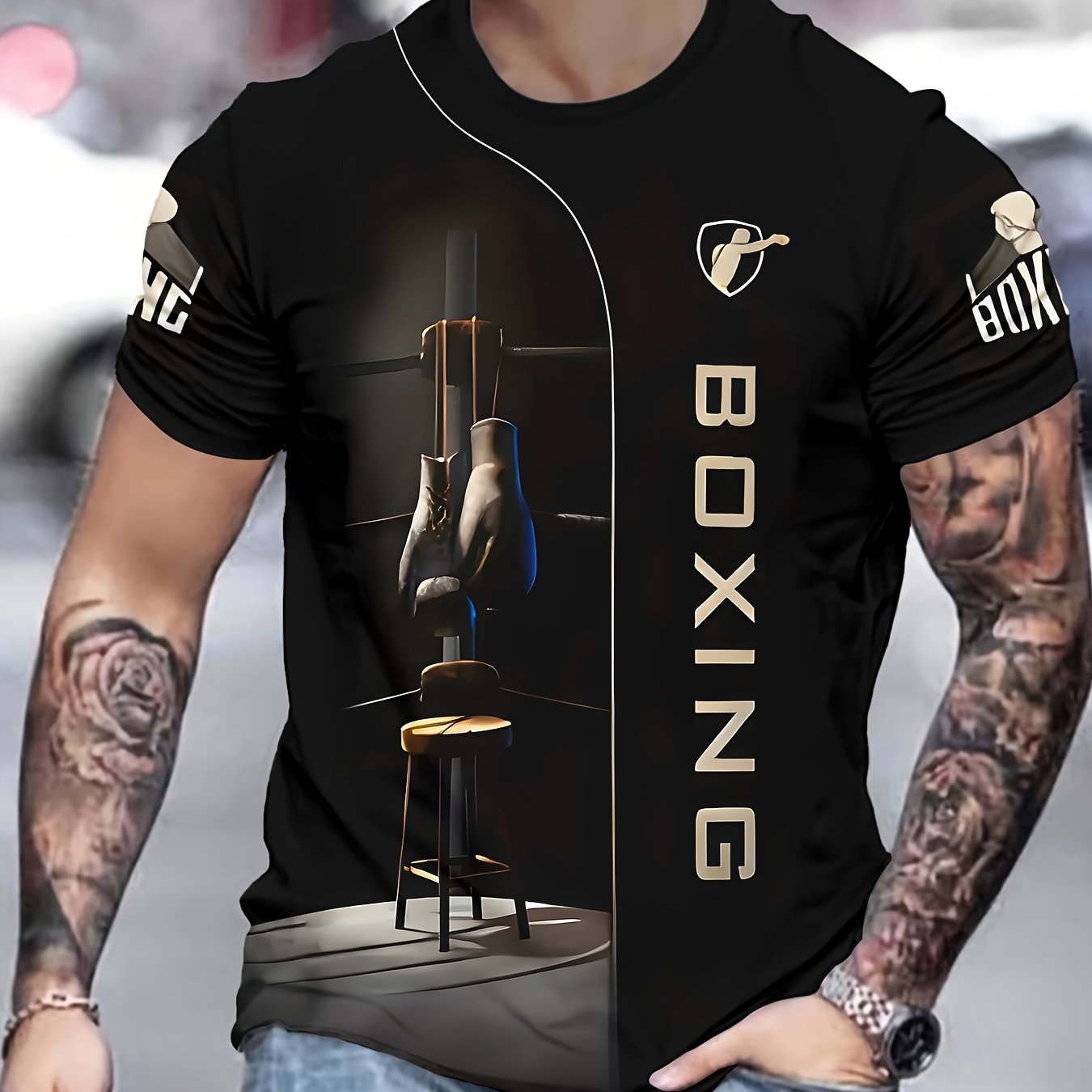 TEMU Camiseta de moda para hombre con estampado 3D Ale