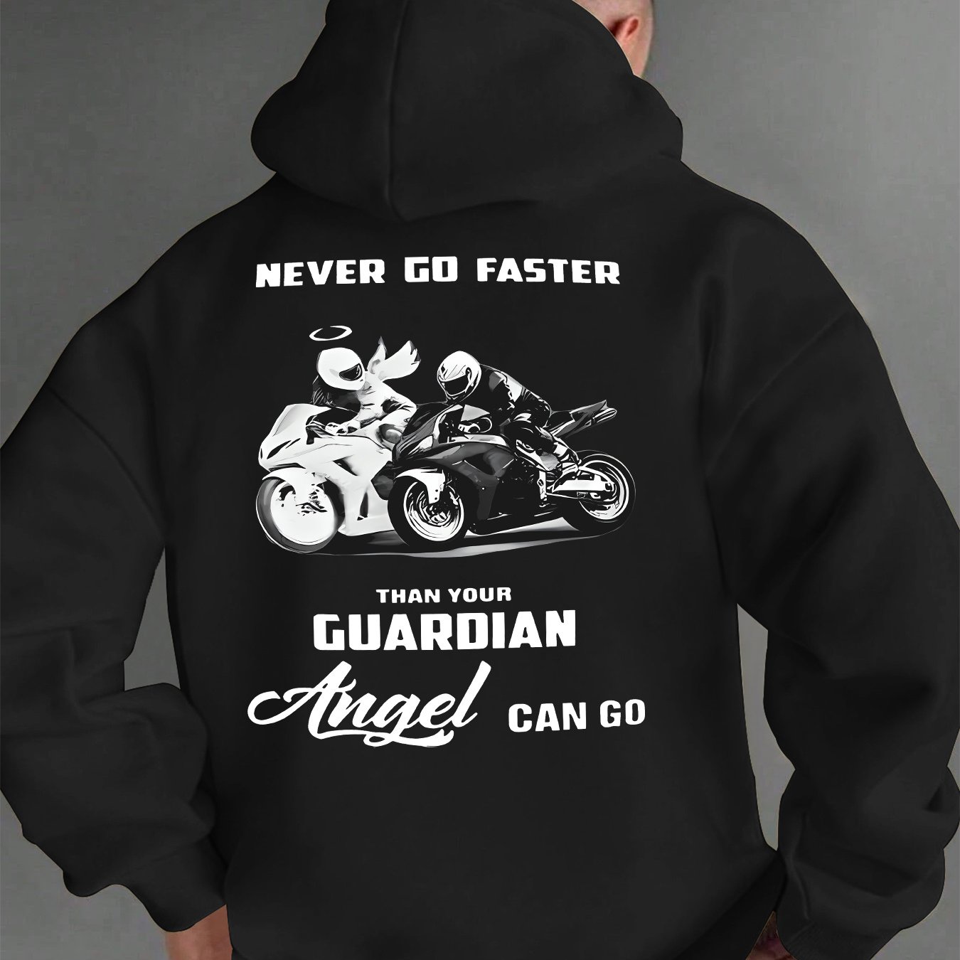 A Motorcycle Guardian Theme Design Trendy Hoodie For Man's Hoodie High Quality Thick Premium Sweatshirt Autumn Winter Riding Enthusiast Gift For Biker