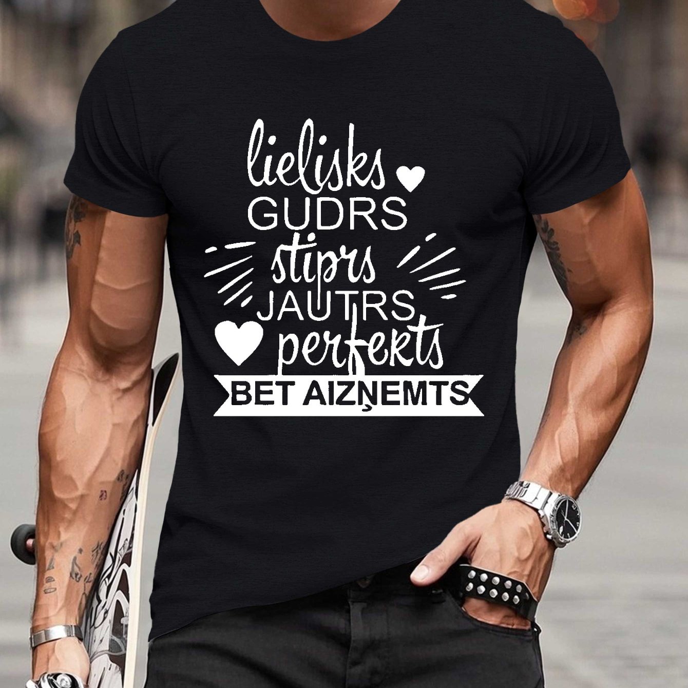 TEMU Fun Latvian Perfect But Busy Men's Short Sleeve T-shirt Summer T-shirt Top