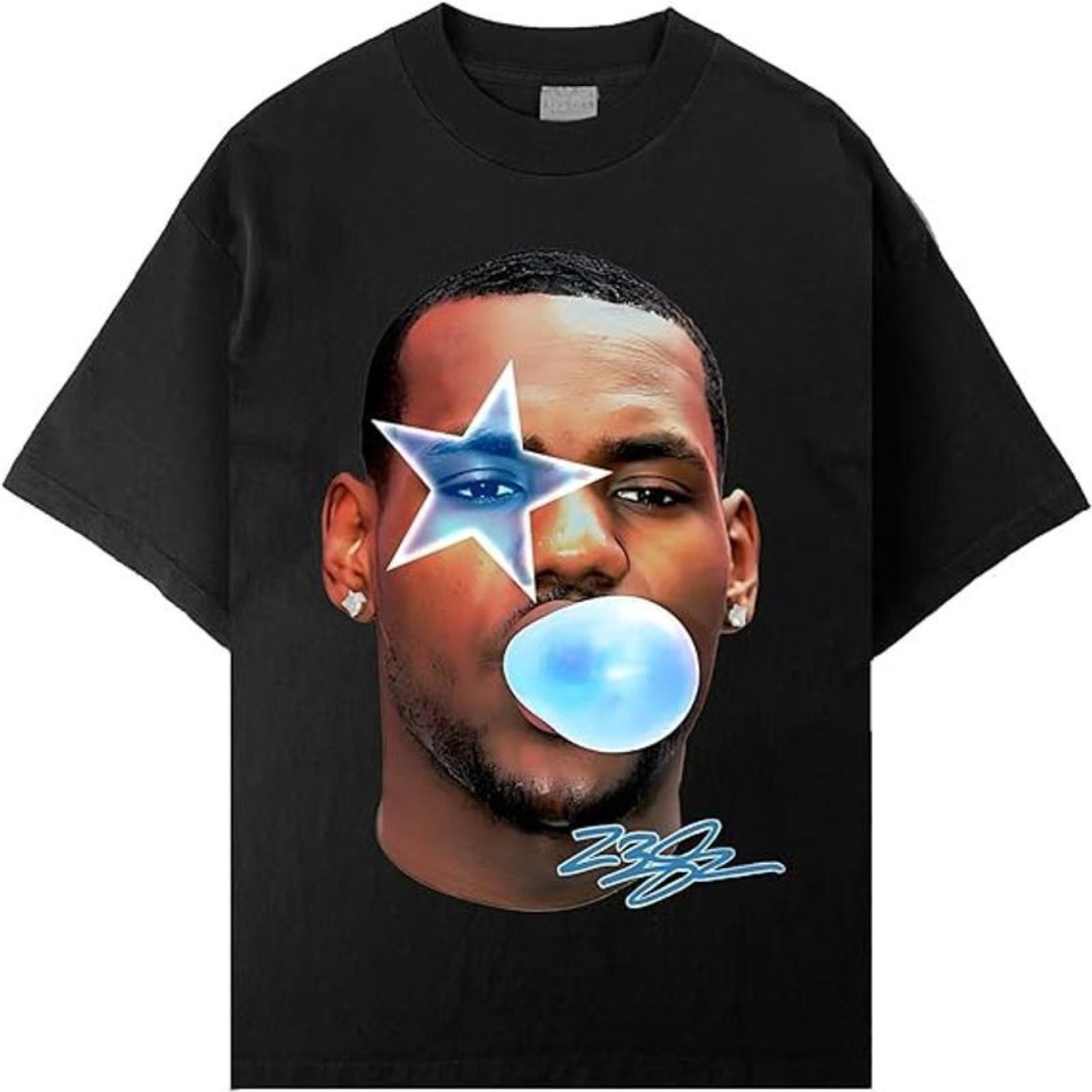 TEMU Graphic T-shirt - Hip-hop Y2k Streetwear, Rap Basketball Theme, Heavyweight 180g, Collection