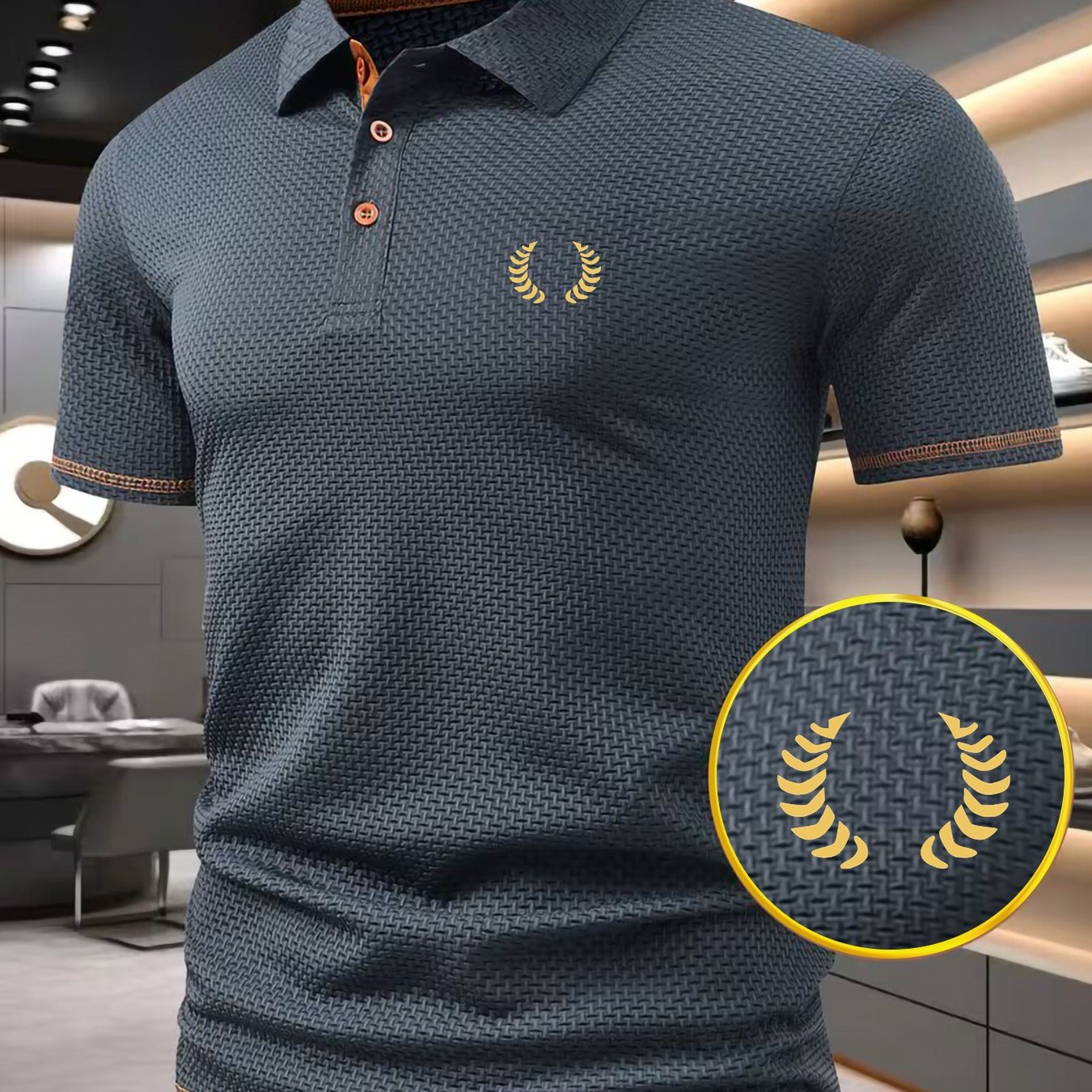 TEMU Men's Summer Quick- Breathable Shirt With Geometric Pattern Print, Fashionable Shirt For Business Formal Wear And Casual Short-sleeve Top With