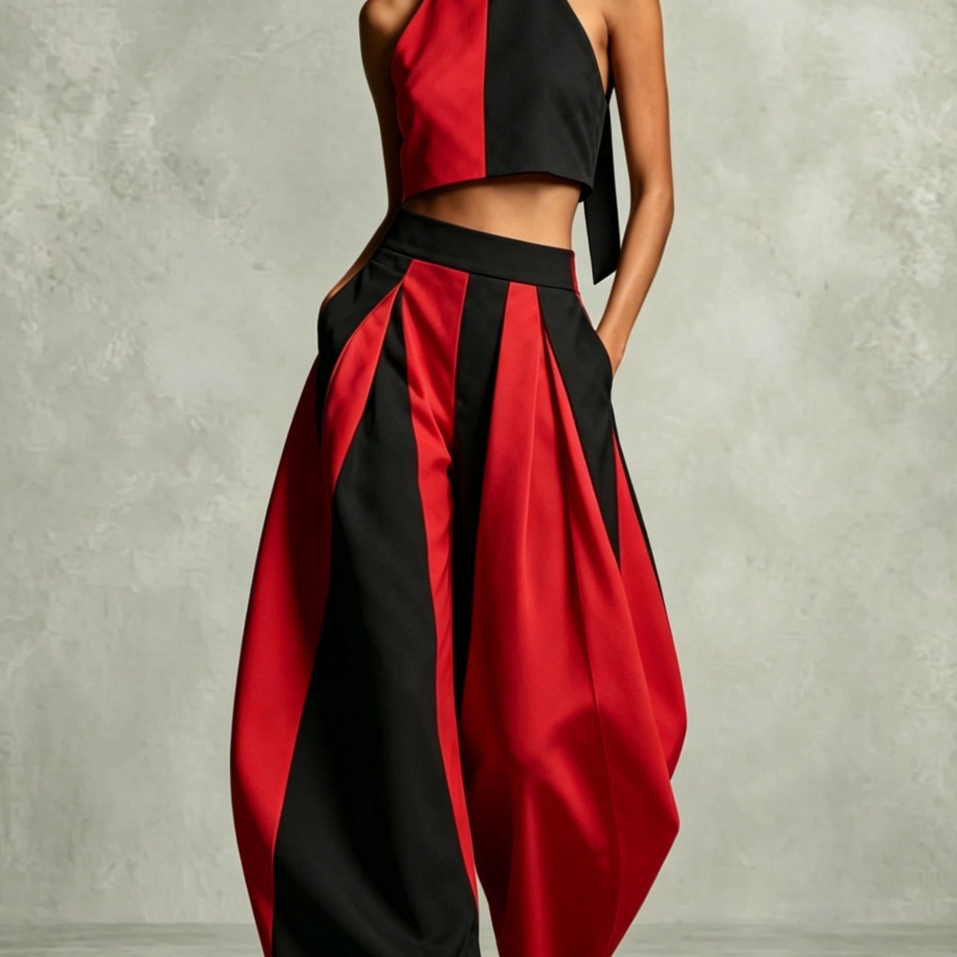 New Bohemian Summer Women's Halter Top And Wide-leg Bloomers Set. Elegant And , Perfect For Dates, Dinner Parties, Casual Gatherings, Daily , And Festival Gifts. Machine Washable