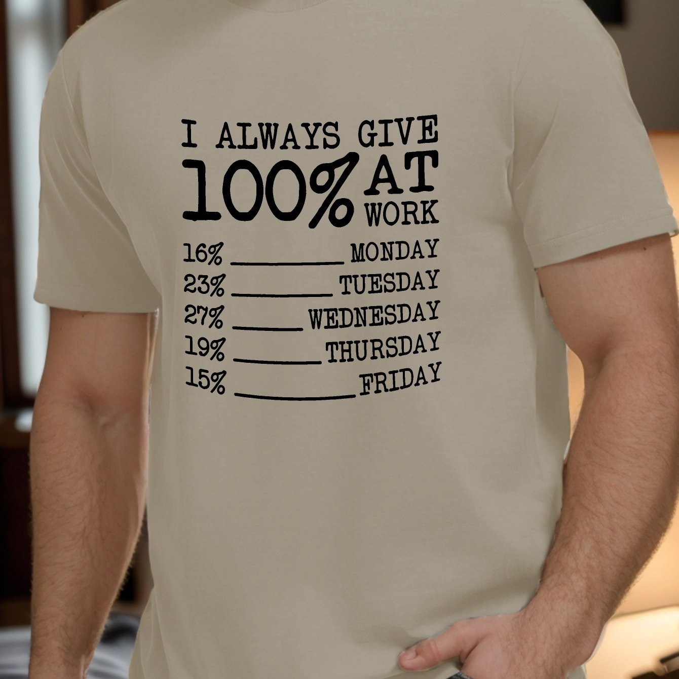 TEMU Men's Short Sleeve T-shirt Summer T-shirt Top